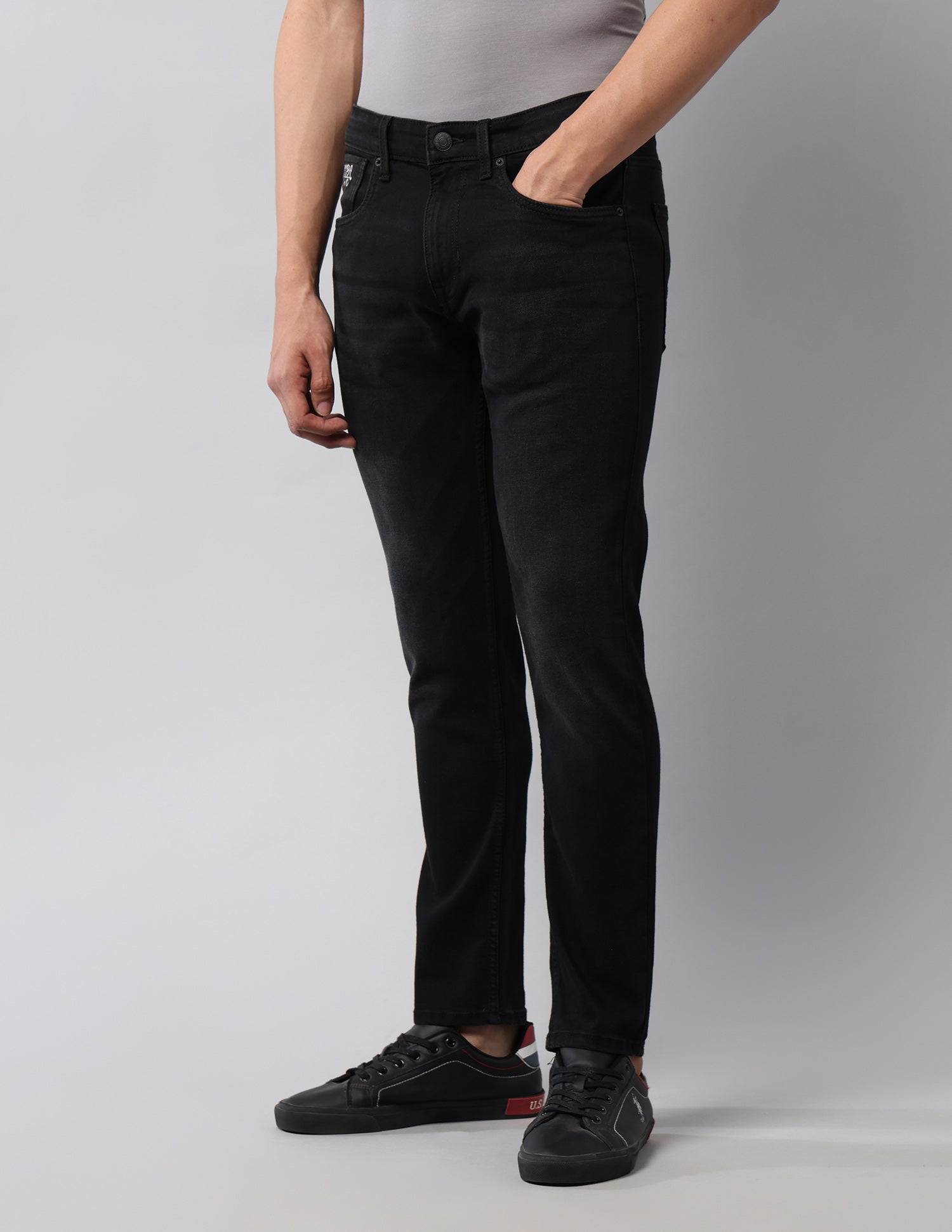 Henry Tapered Fit Black Jeans Black - U.S. POLO ASSN. | Large