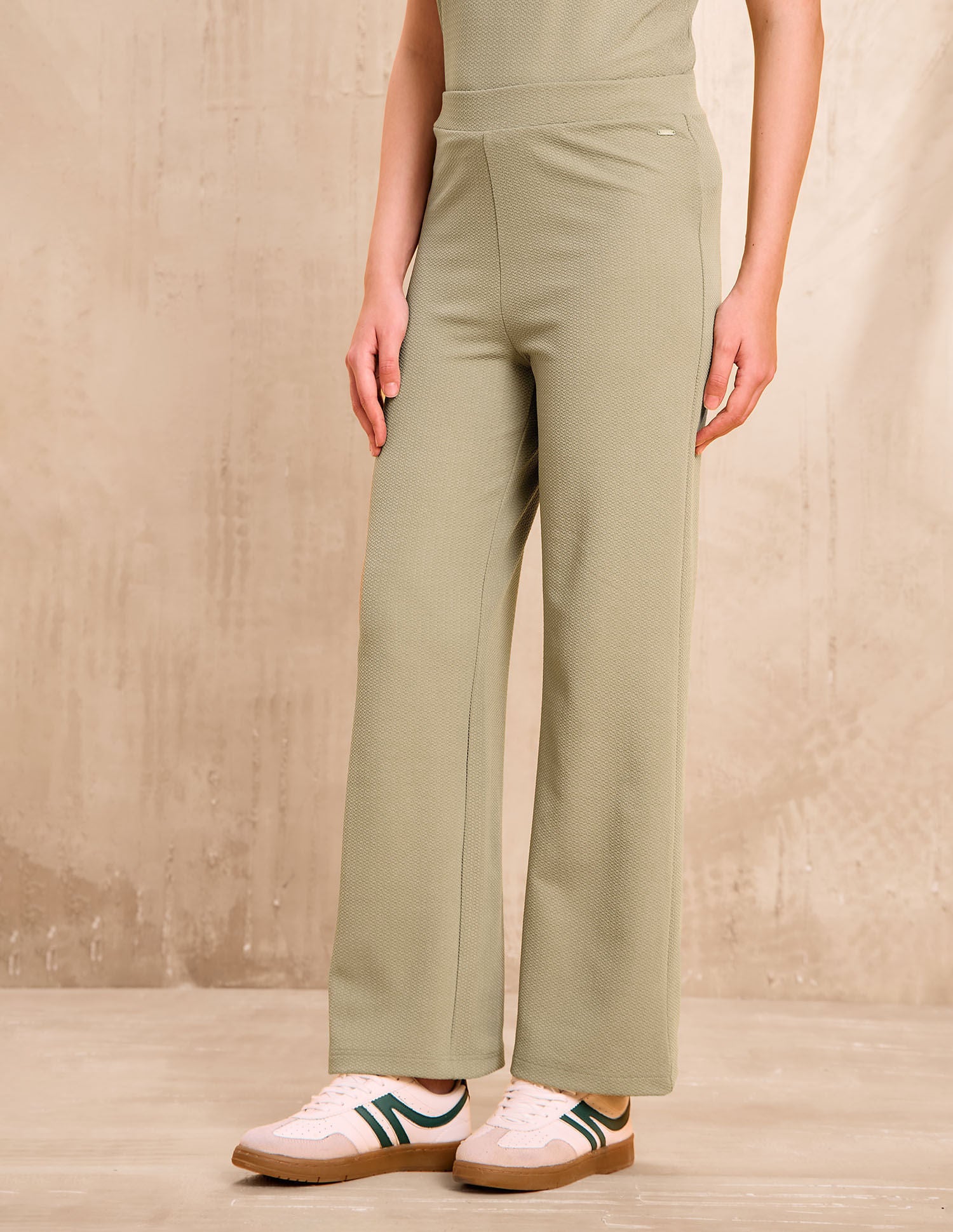 High Rise Straight Fit Trousers Green - U.S. POLO ASSN. | Large