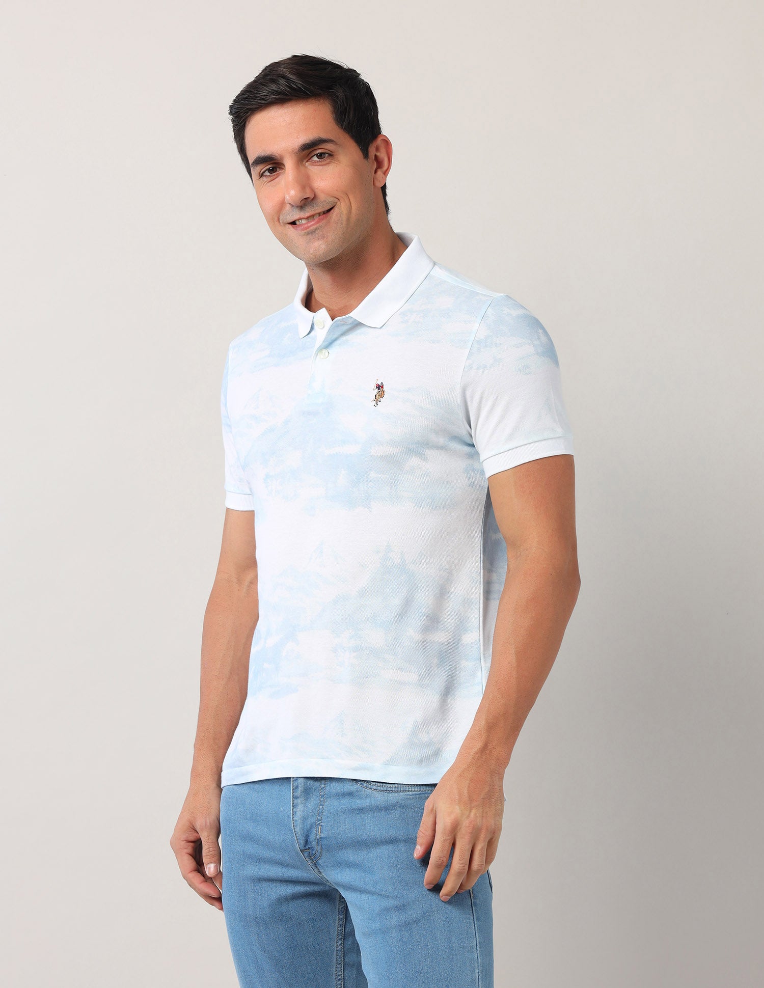 Pure Cotton Americana Polo Shirt Blue - U.S. Polo Assn. India | Large