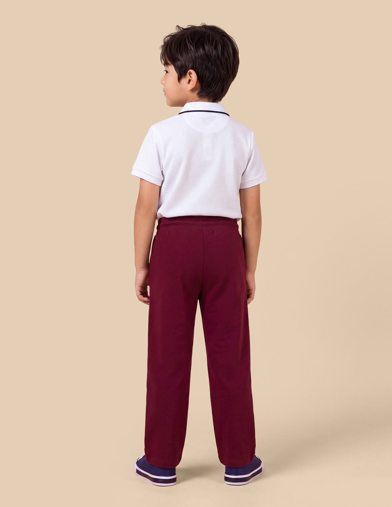 Solid Regular Fit Track Pants Maroon - U.S. Polo Assn. India | Large