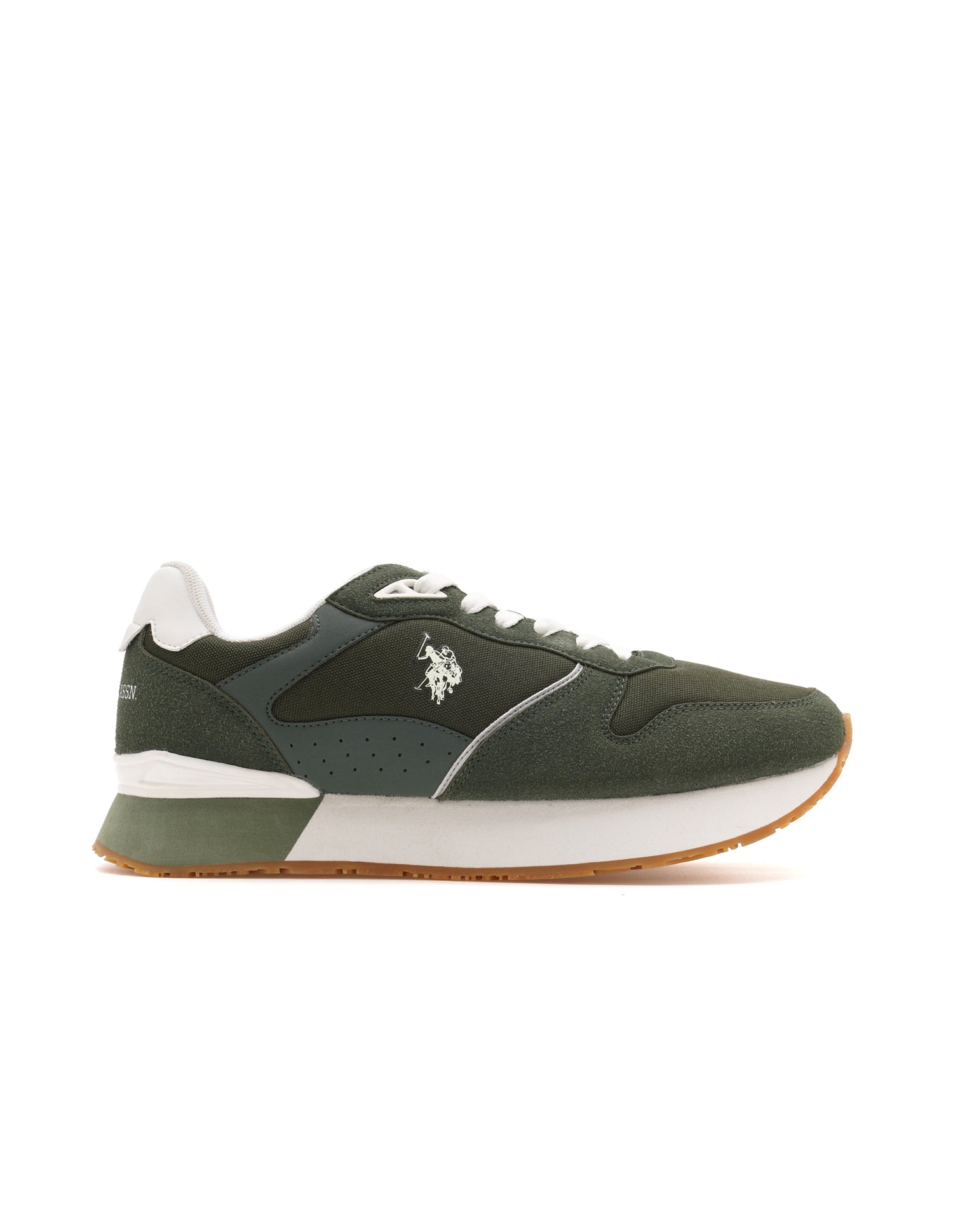 Men Aspen Green Retro Joggers Sneakers Green - U.S. Polo Assn. India | Large