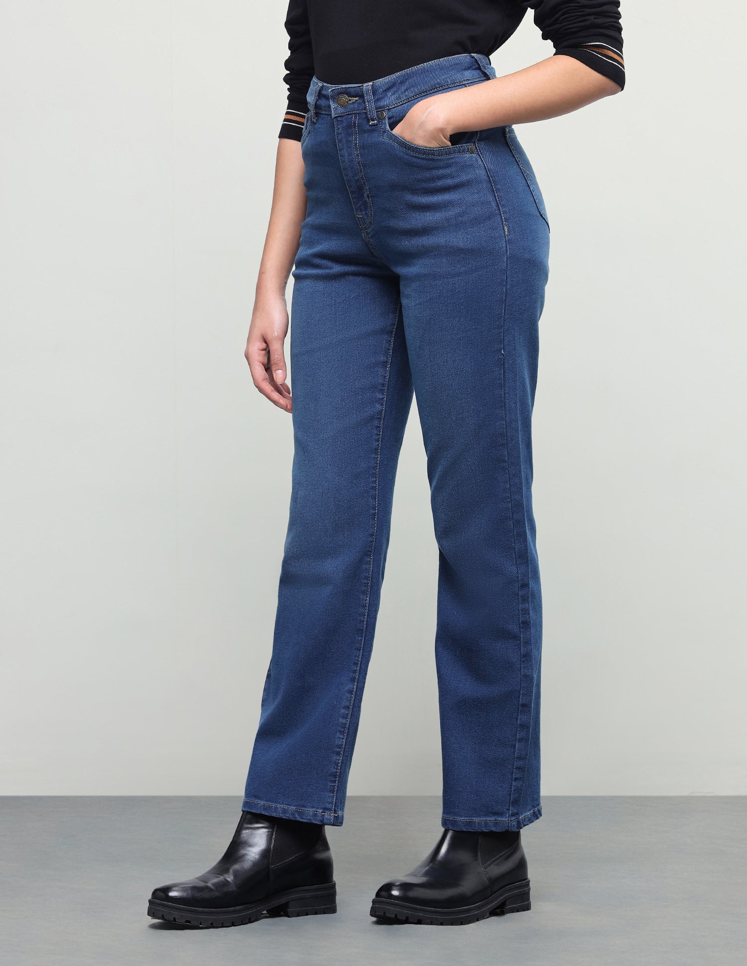 Straight Fit Blue Jeans Dark Blue - U.S. Polo Assn. India | Large