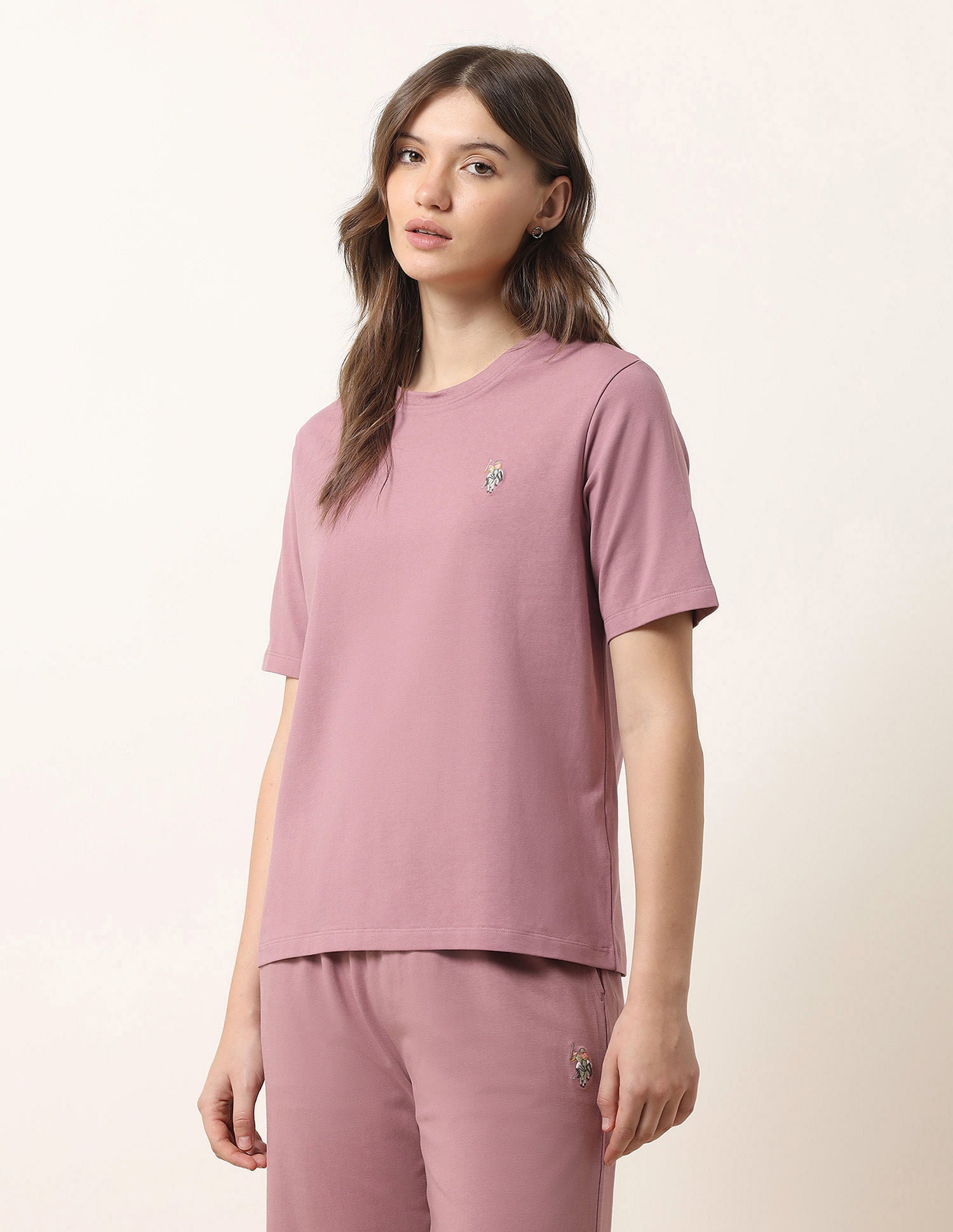 Boxy Fit Lounge T-Shirt Purple - U.S. POLO ASSN. | Large