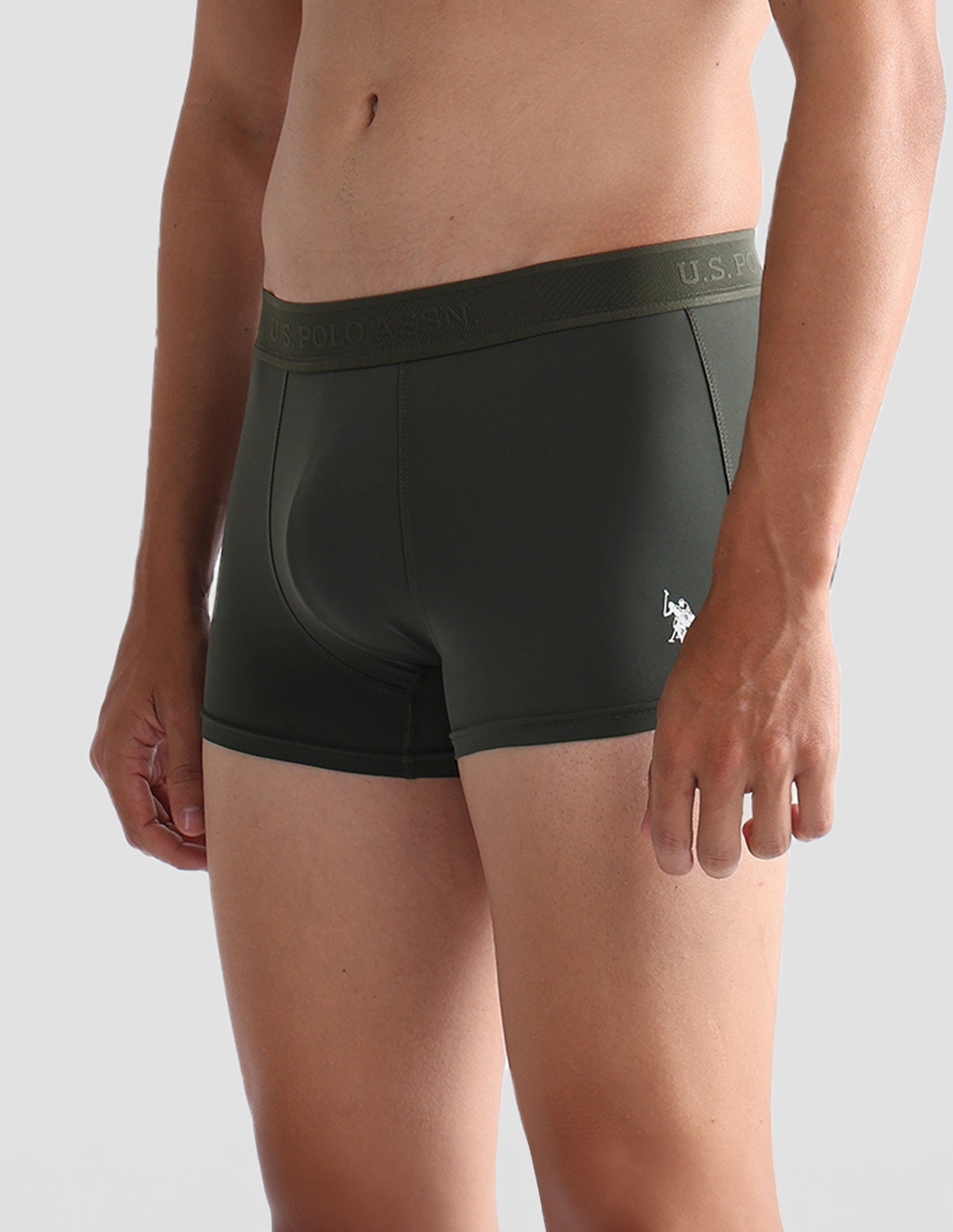 Moisture Wicking AT001 Active Trunks - Pack Of 1 Olive - U.S. POLO ASSN. | Large