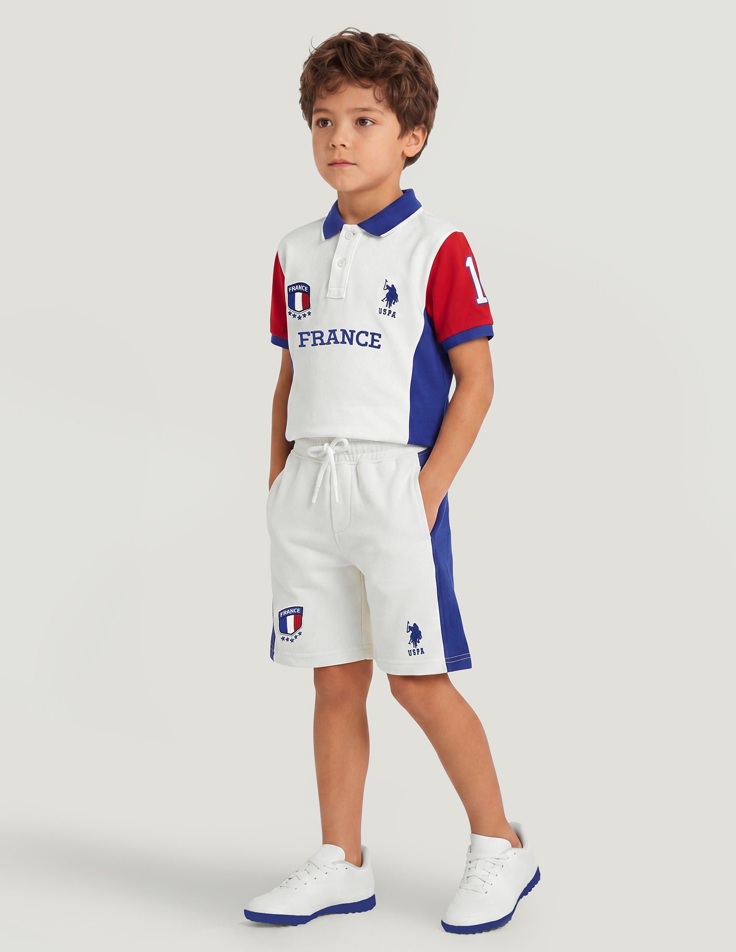 Mid Rise Solid Shorts White - U.S. Polo Assn. India | Large