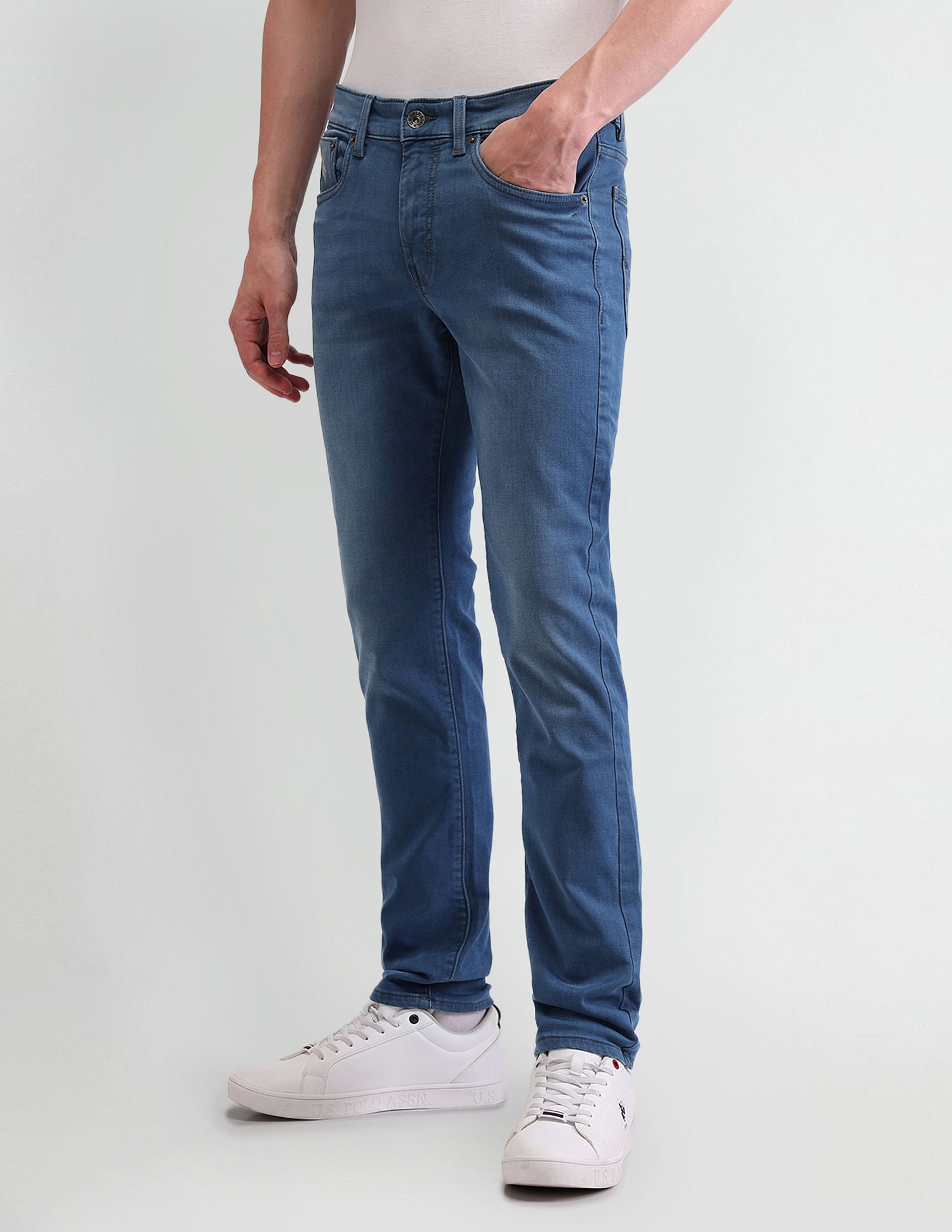 Regallo Skinny Fit Blue Jeans Blue - U.S. Polo Assn. India | Large