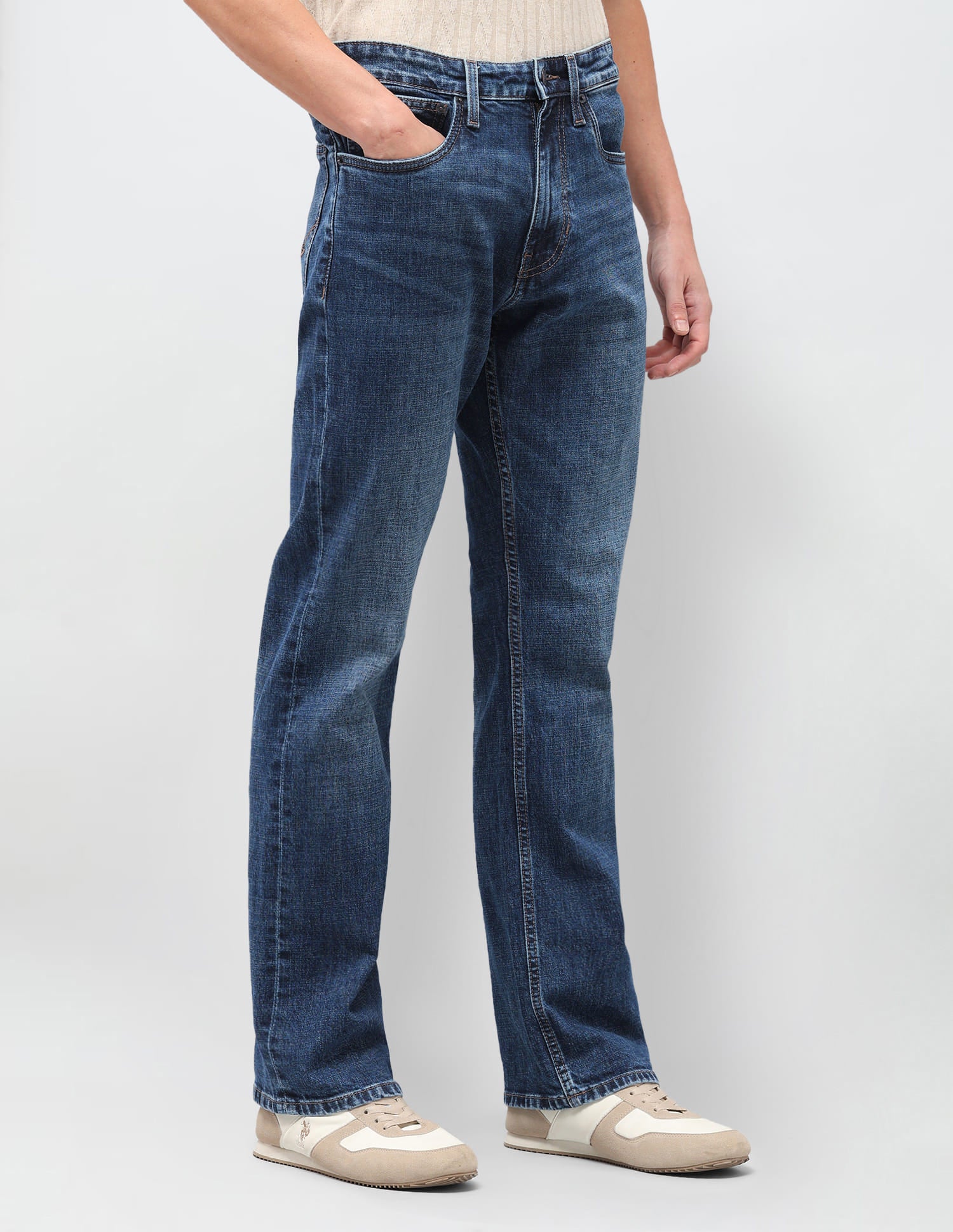 Solid Bootcut Jeans Blue - U.S. Polo Assn. India | Large