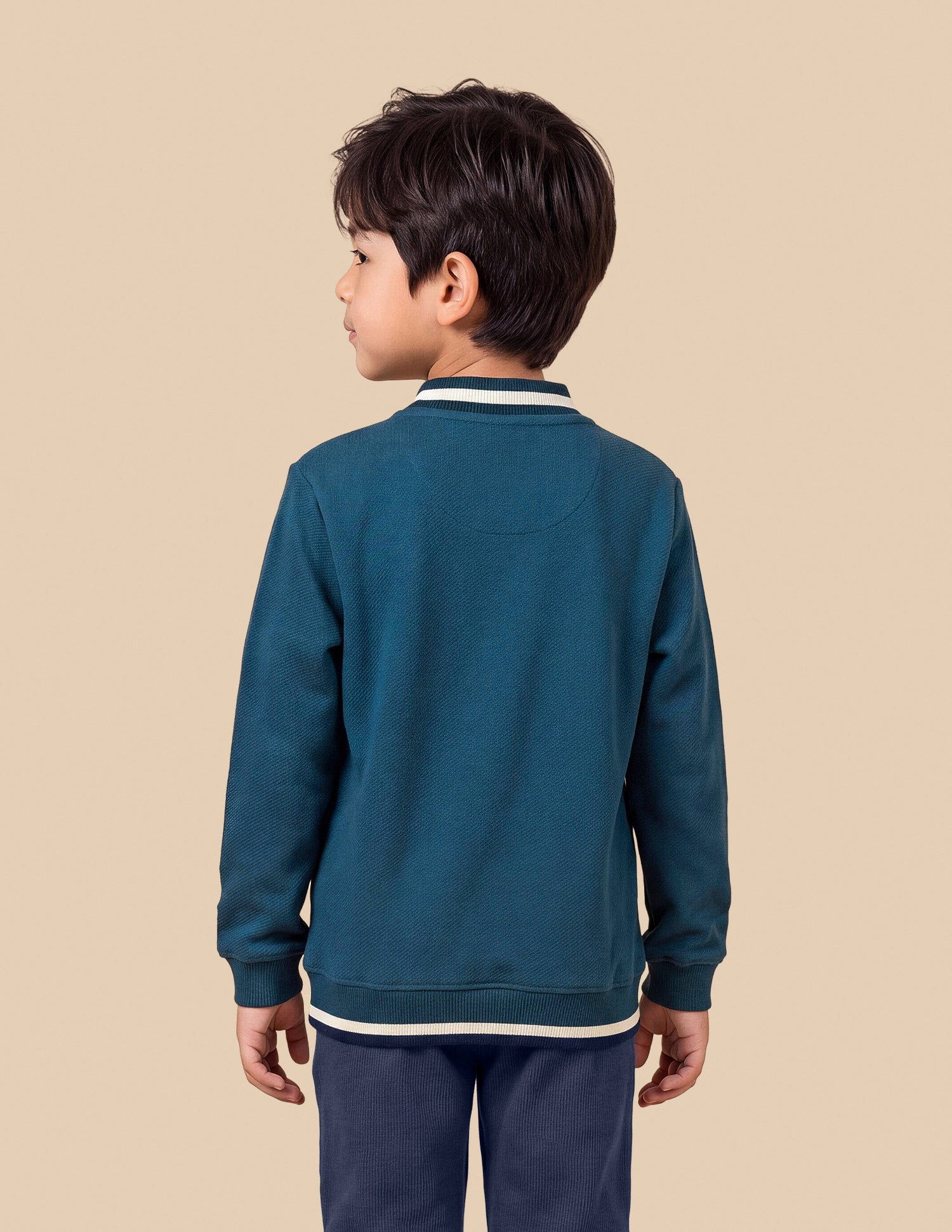 Solid Regular Fit Sweatshirt Teal - U.S. Polo Assn. India | Large