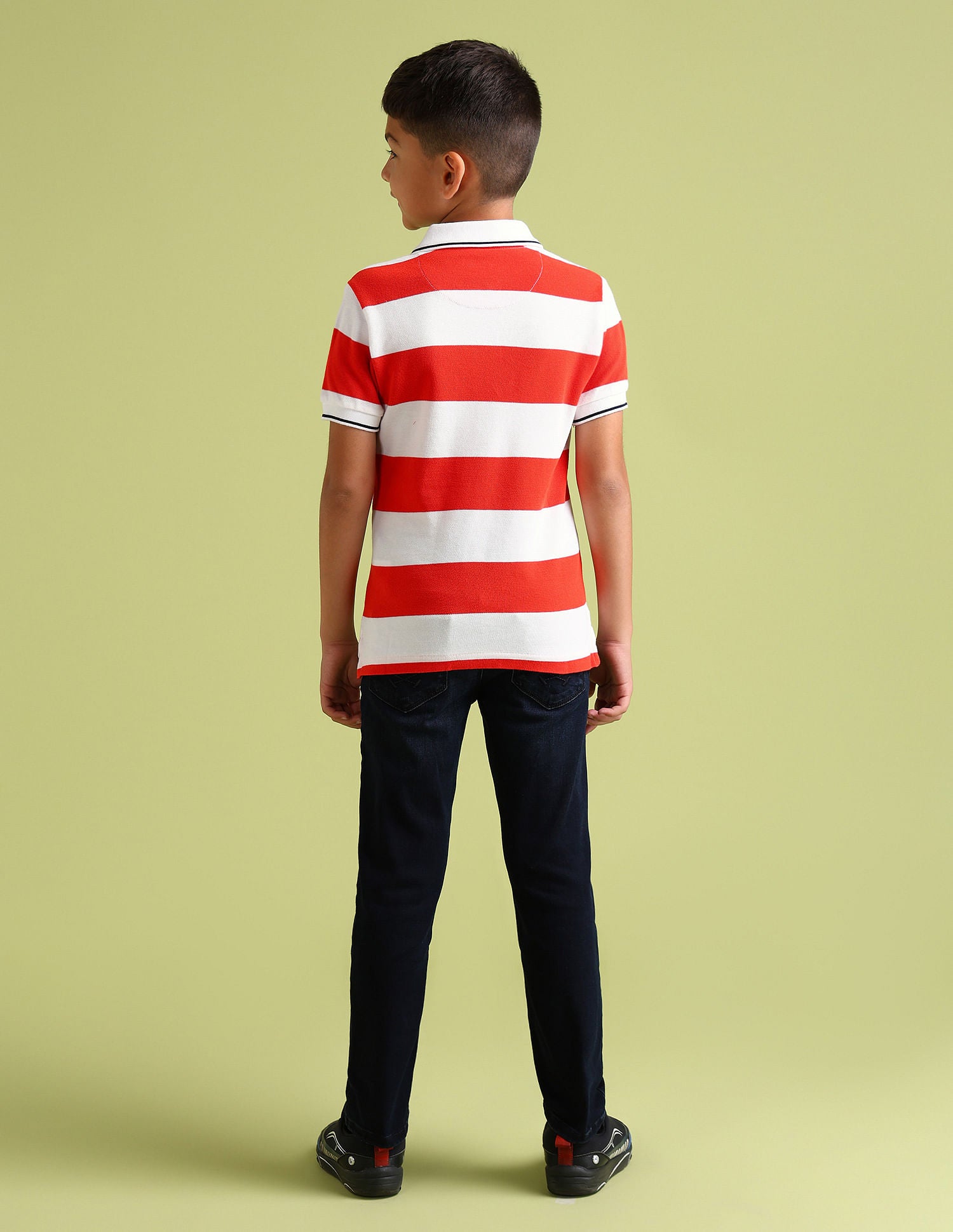 Regular fit Striped Polo Shirt Orange - U.S. Polo Assn. India | Large