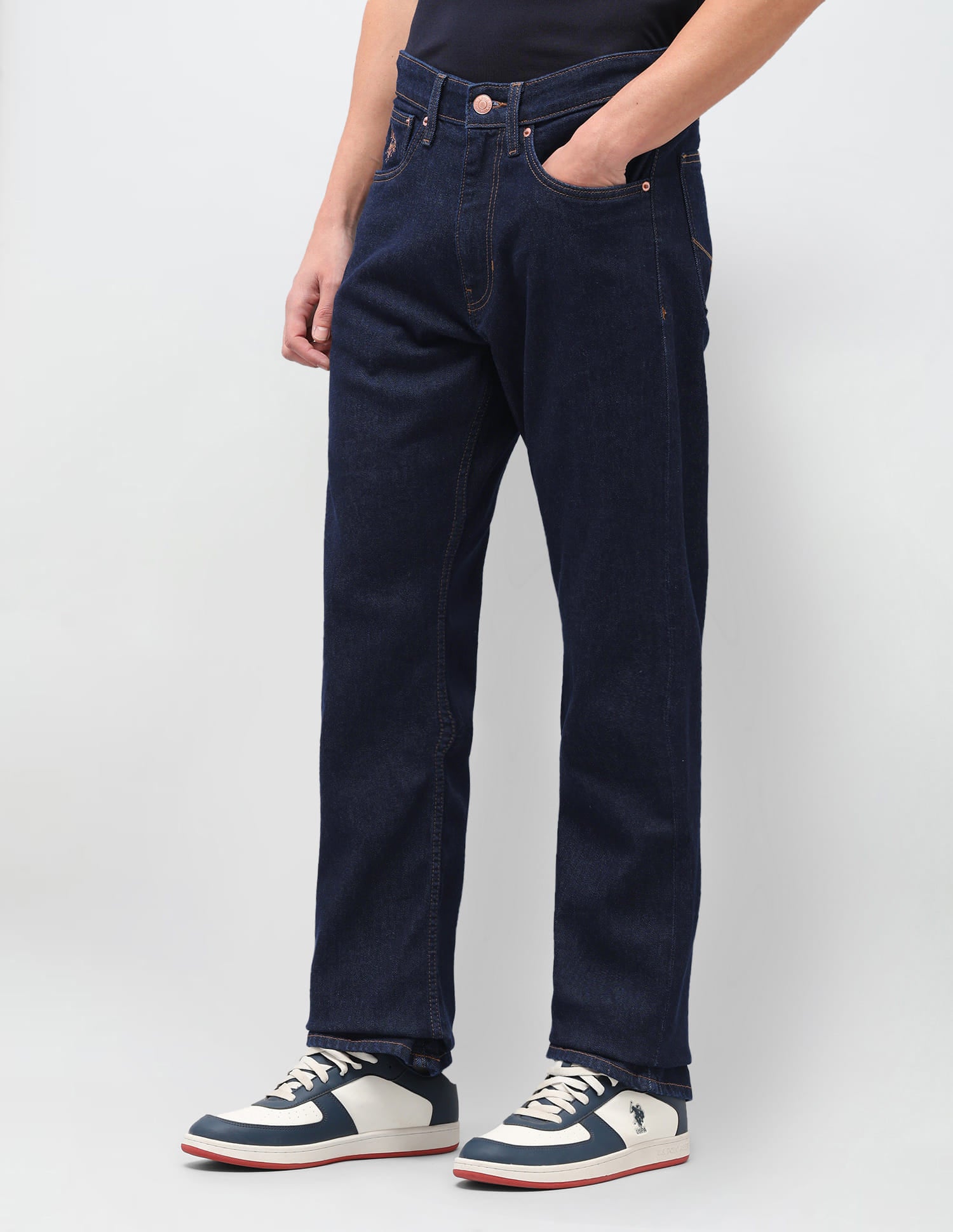 Solid Bootcut Jeans Blue - U.S. Polo Assn. India | Large