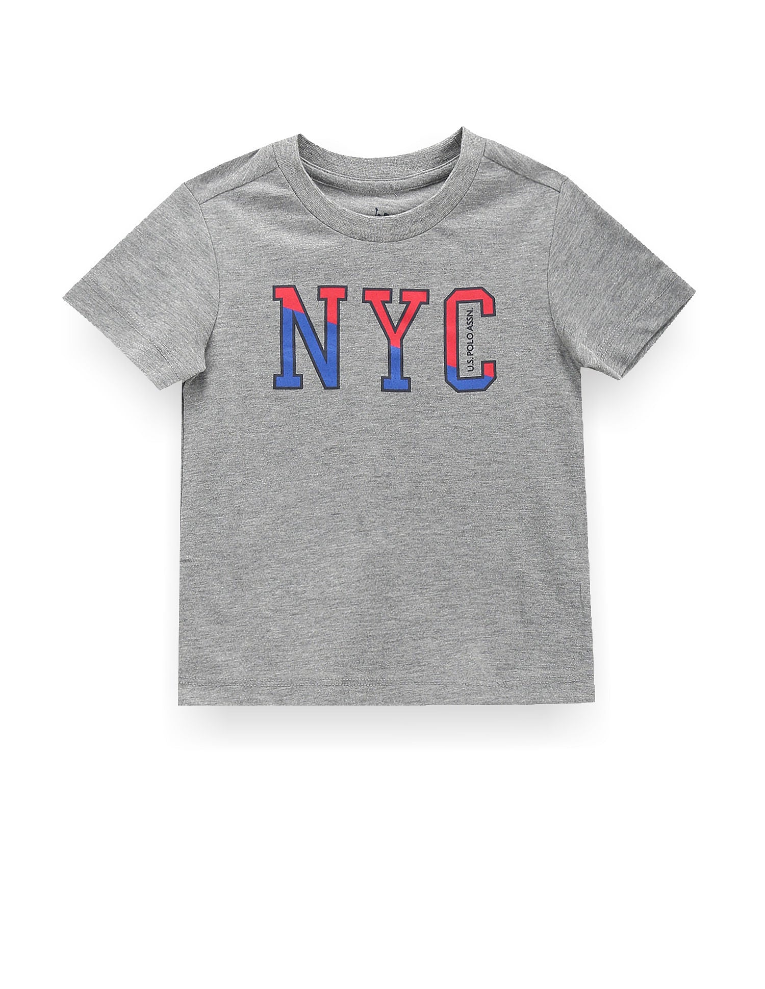 Boys Pure Cotton T-Shirt - Pack Of 2 Grey and Red - U.S. POLO ASSN. | Large