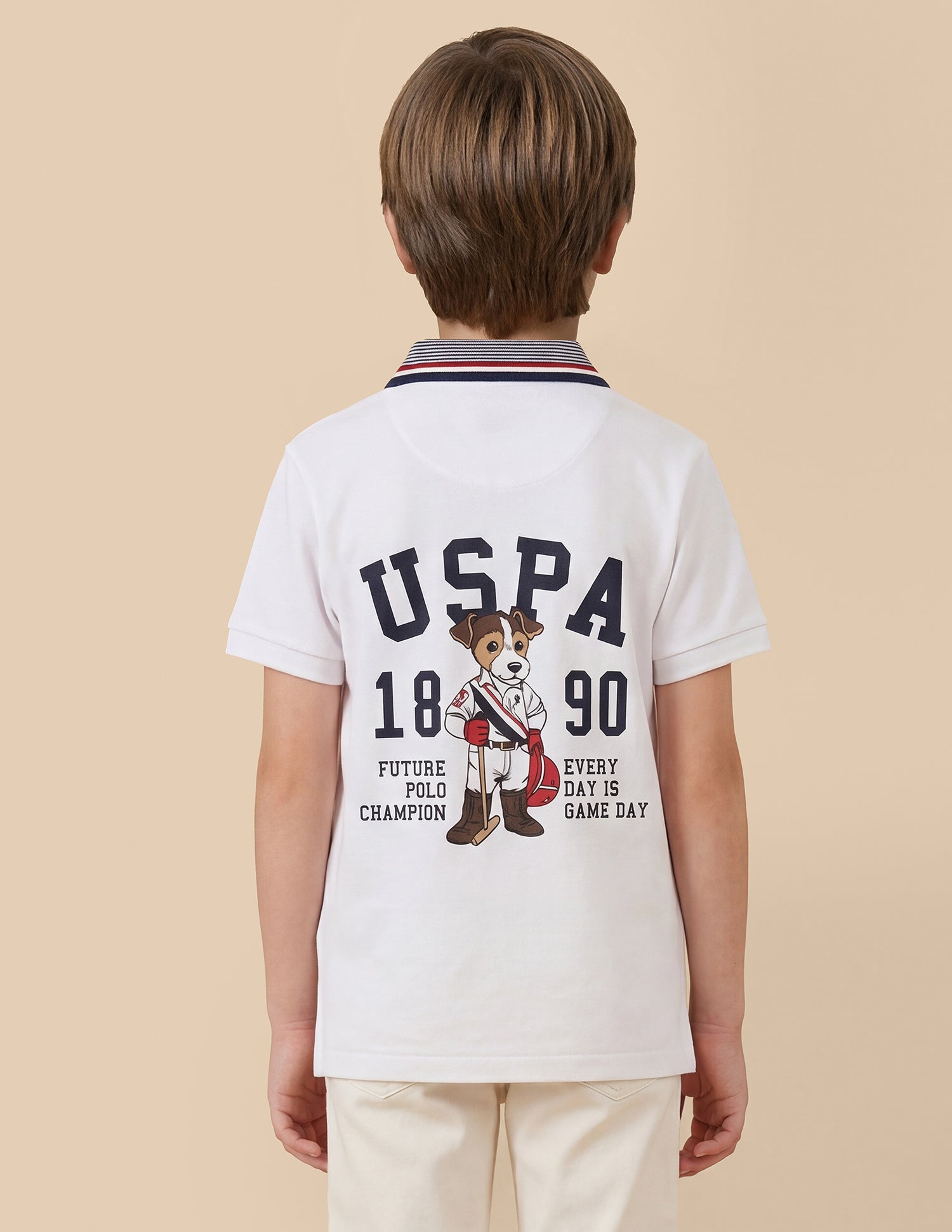 Graphic Printed Regular Fit Polo Shirt White - U.S. Polo Assn. India | Large