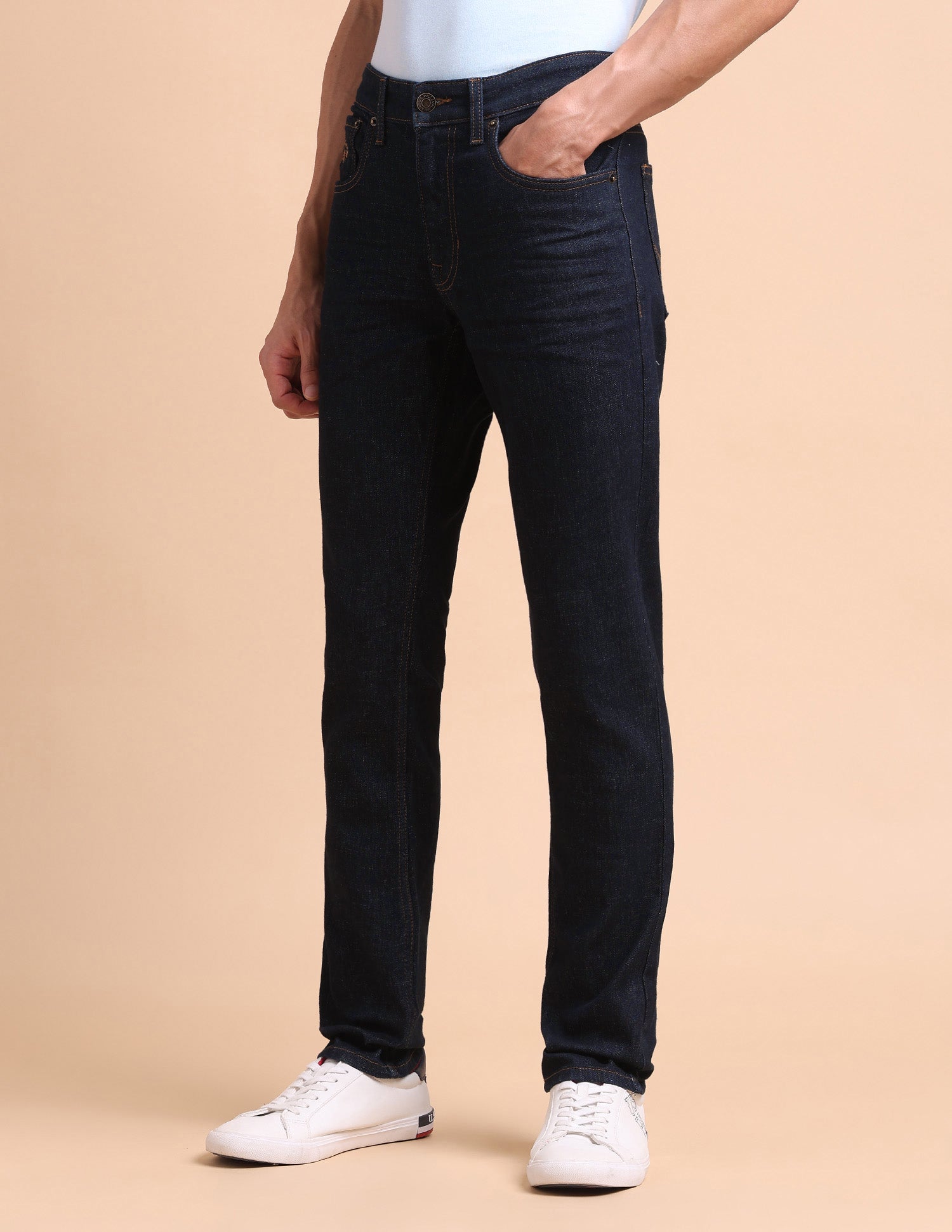 Brandon Slim Tapered Fit Blue Jeans Dark Blue - U.S. POLO ASSN. | Large