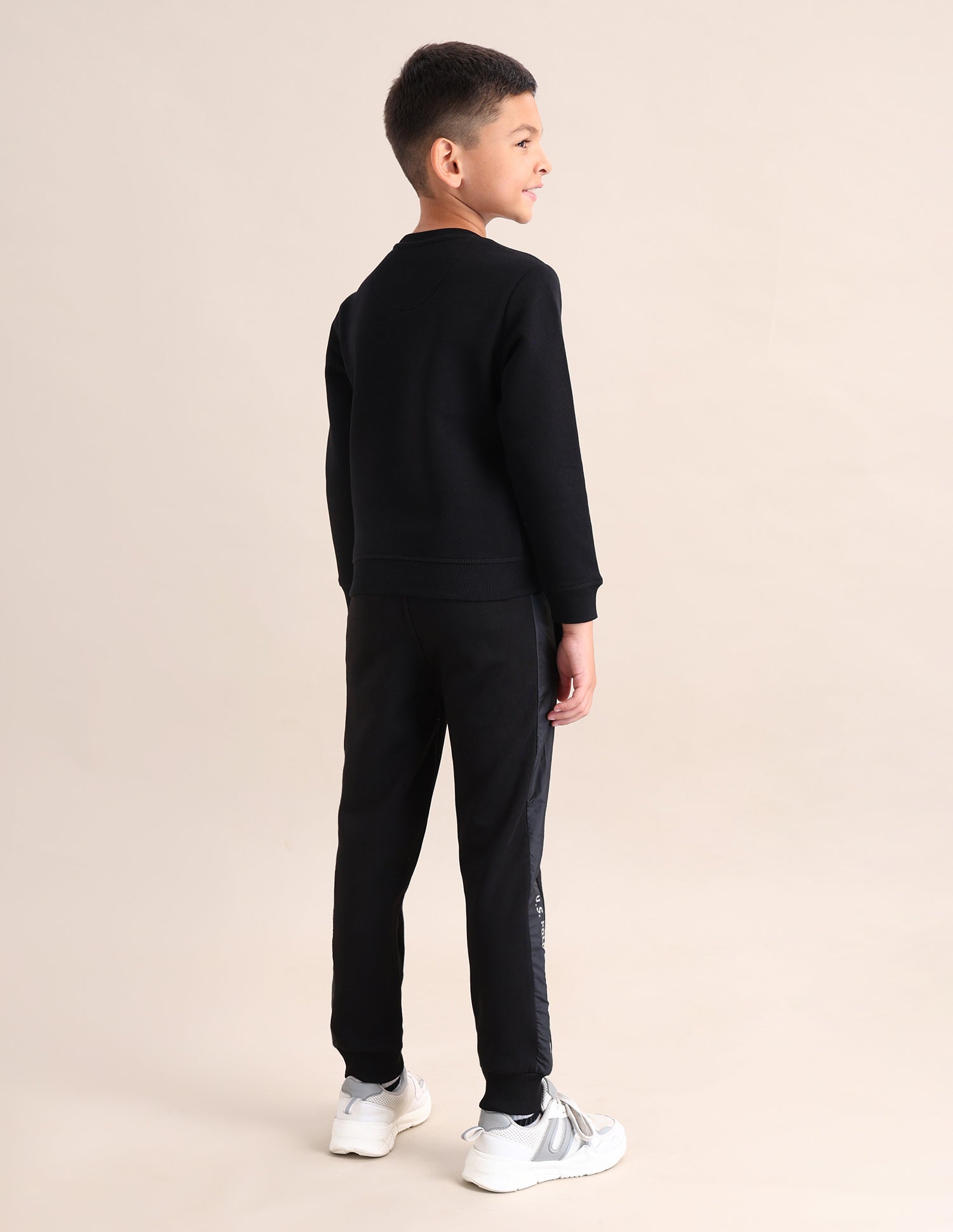 Boys Brand Printed Regular Fit Sweatshirt Black - U.S. POLO ASSN. | Large