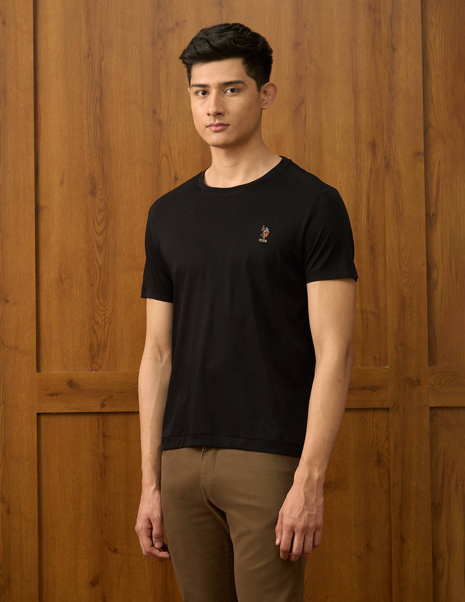 Solid Varsity T Shirt Black - U.S. POLO ASSN. | Large