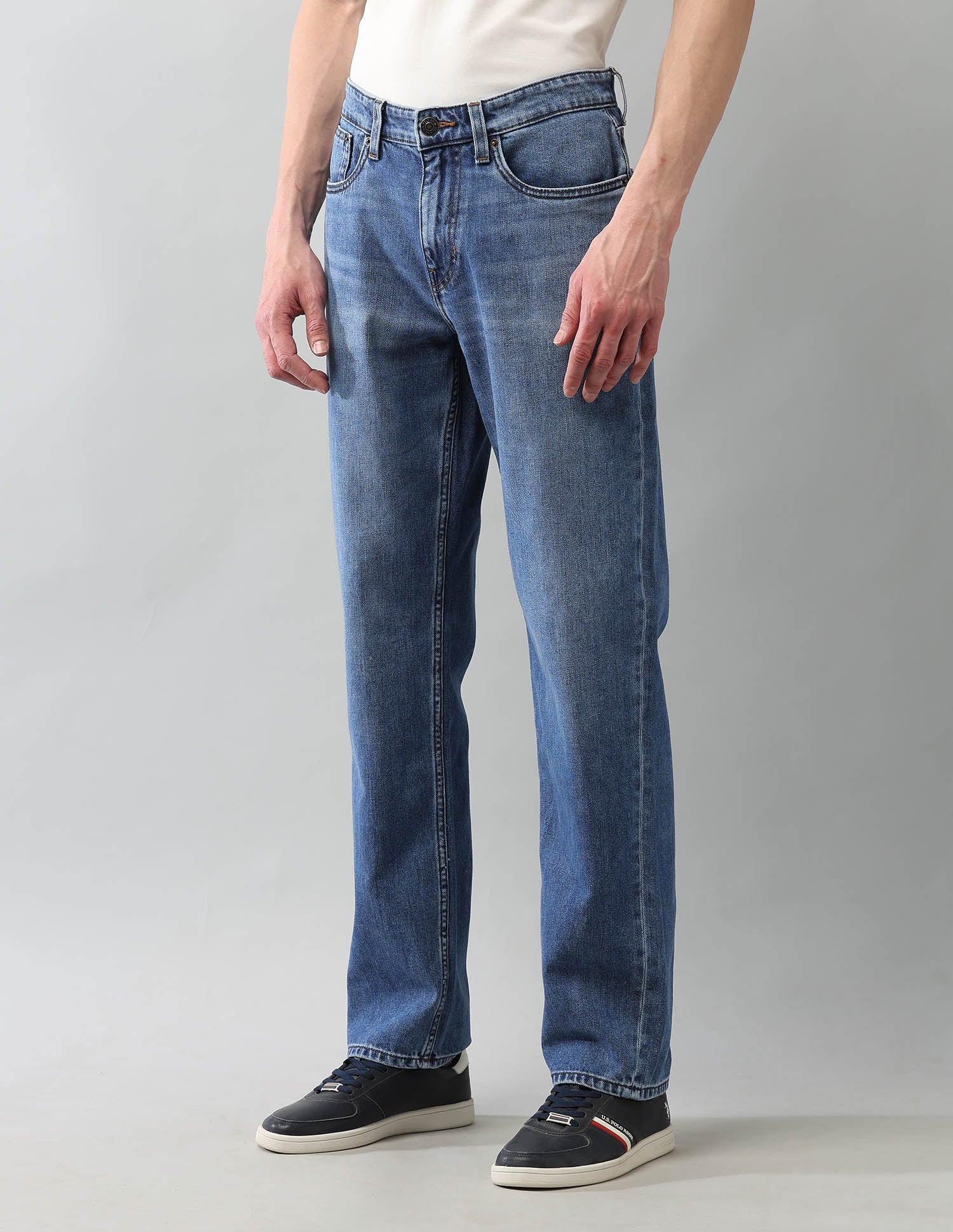 Vintage Shawn Relaxed Fit Blue Jeans Blue - U.S. Polo Assn. India | Large