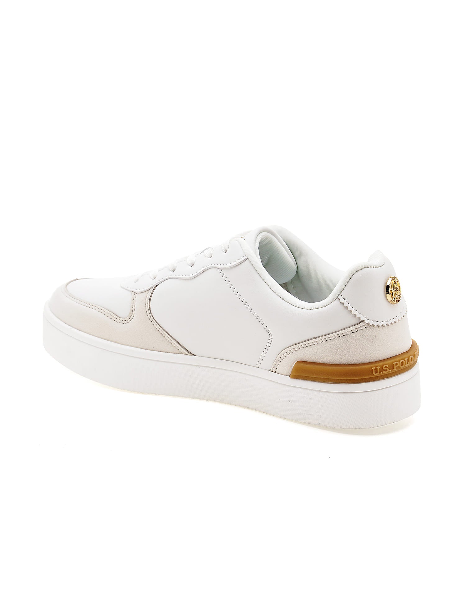 Women Textured Ingrid Sneakers Off White - U.S. Polo Assn. India | Large