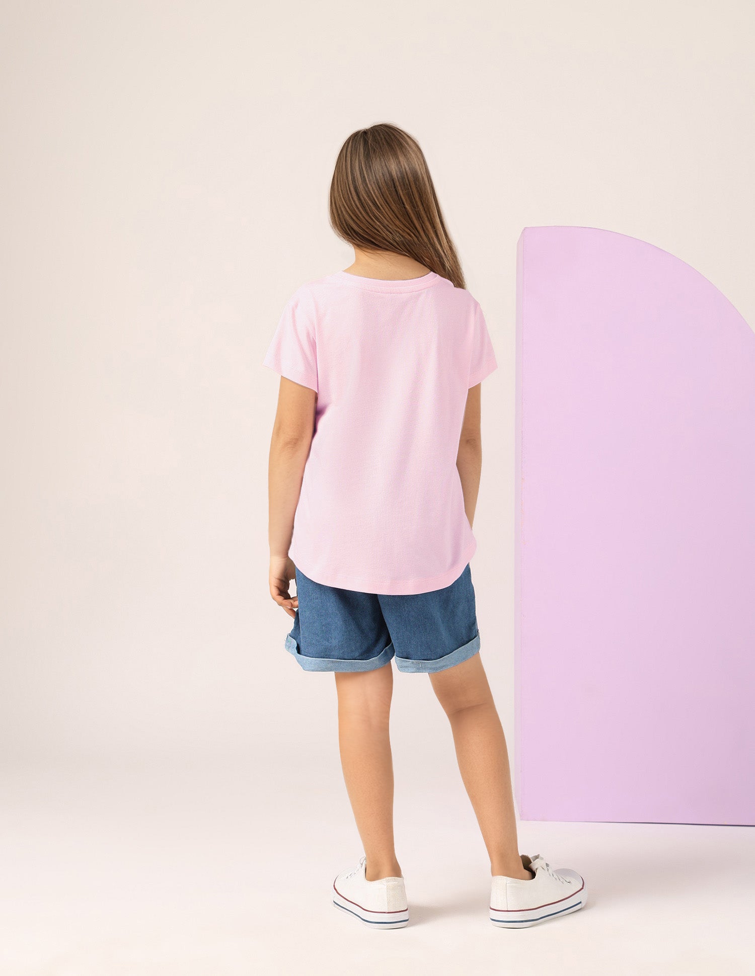 Girls Brand Printed Regular Fit T-Shirt Pink - U.S. POLO ASSN. | Large