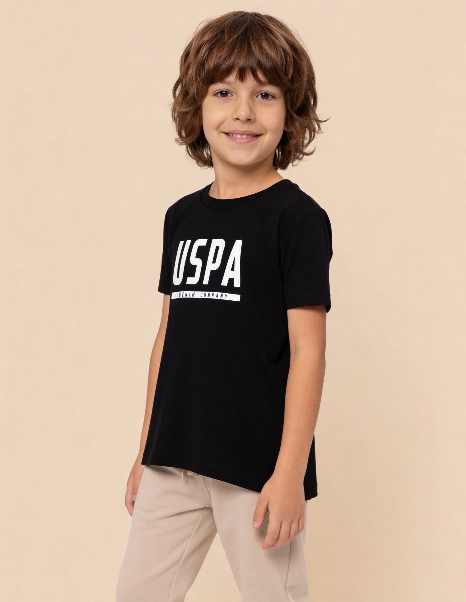 Brand Printed Regular Fit T-Shirt Black - U.S. Polo Assn. India | Large