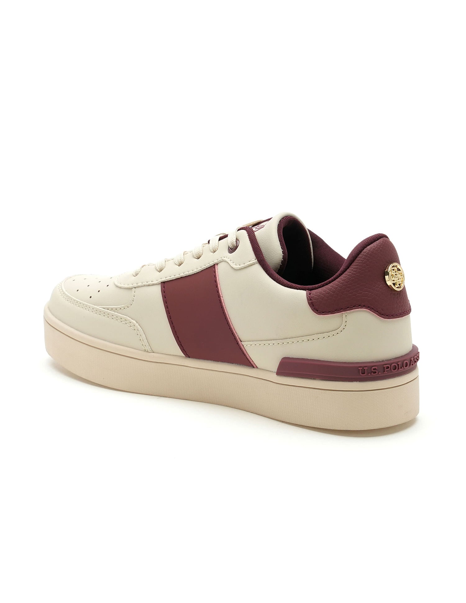 Women Metallic Logo Uno Sneakers Nude - U.S. Polo Assn. India | Large