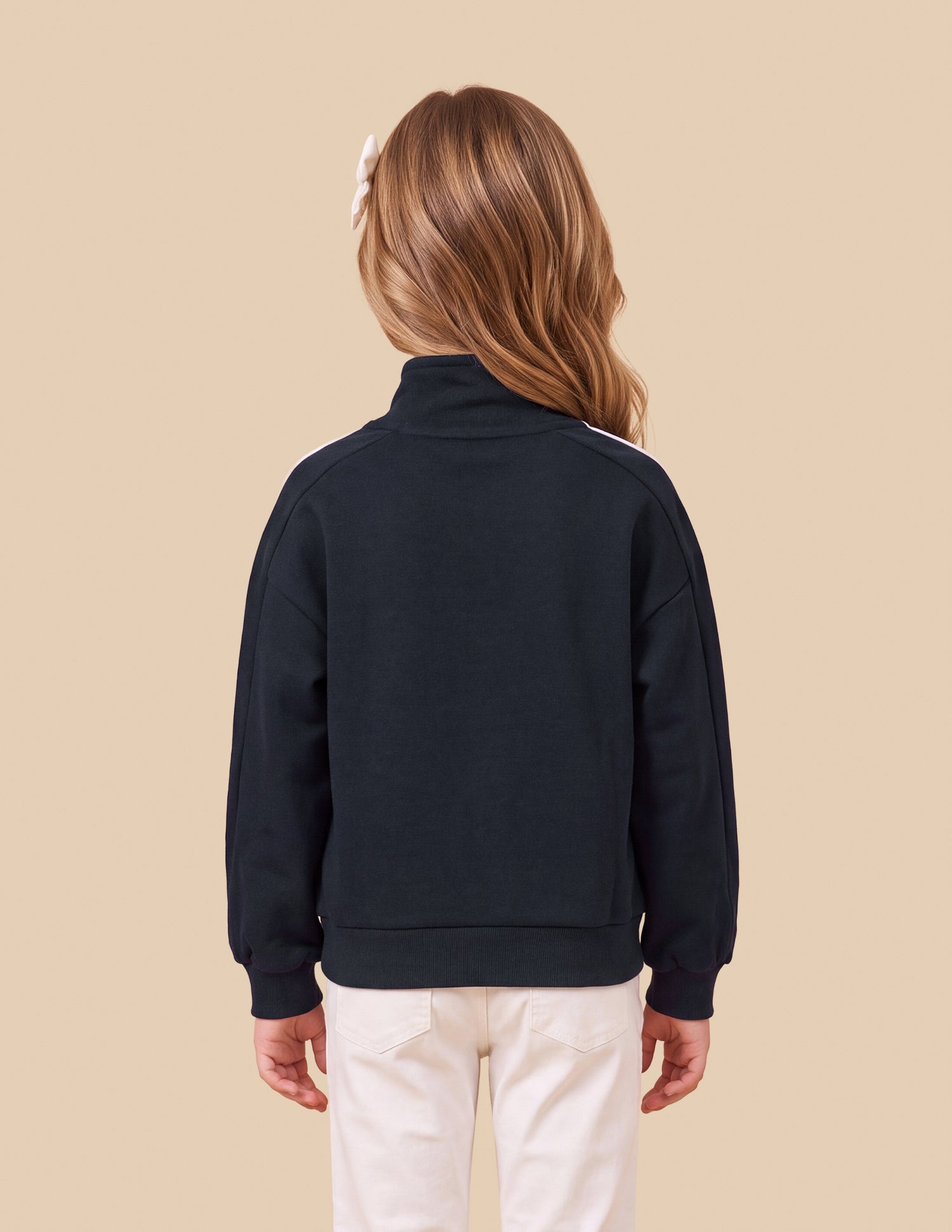 Relaxed Fit Solid Sweatshirt Navy - U.S. Polo Assn. India | Large