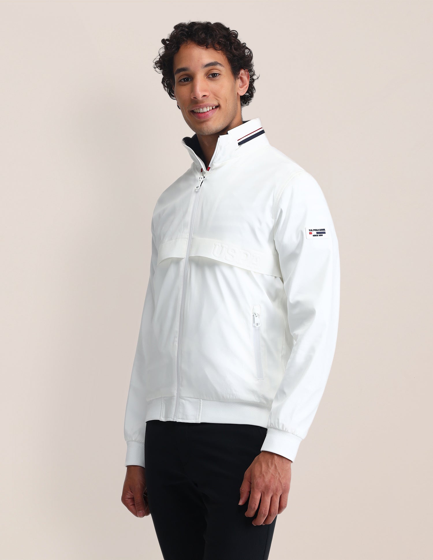 Detachable Hood Packable Jacket White - U.S. POLO ASSN. | Large