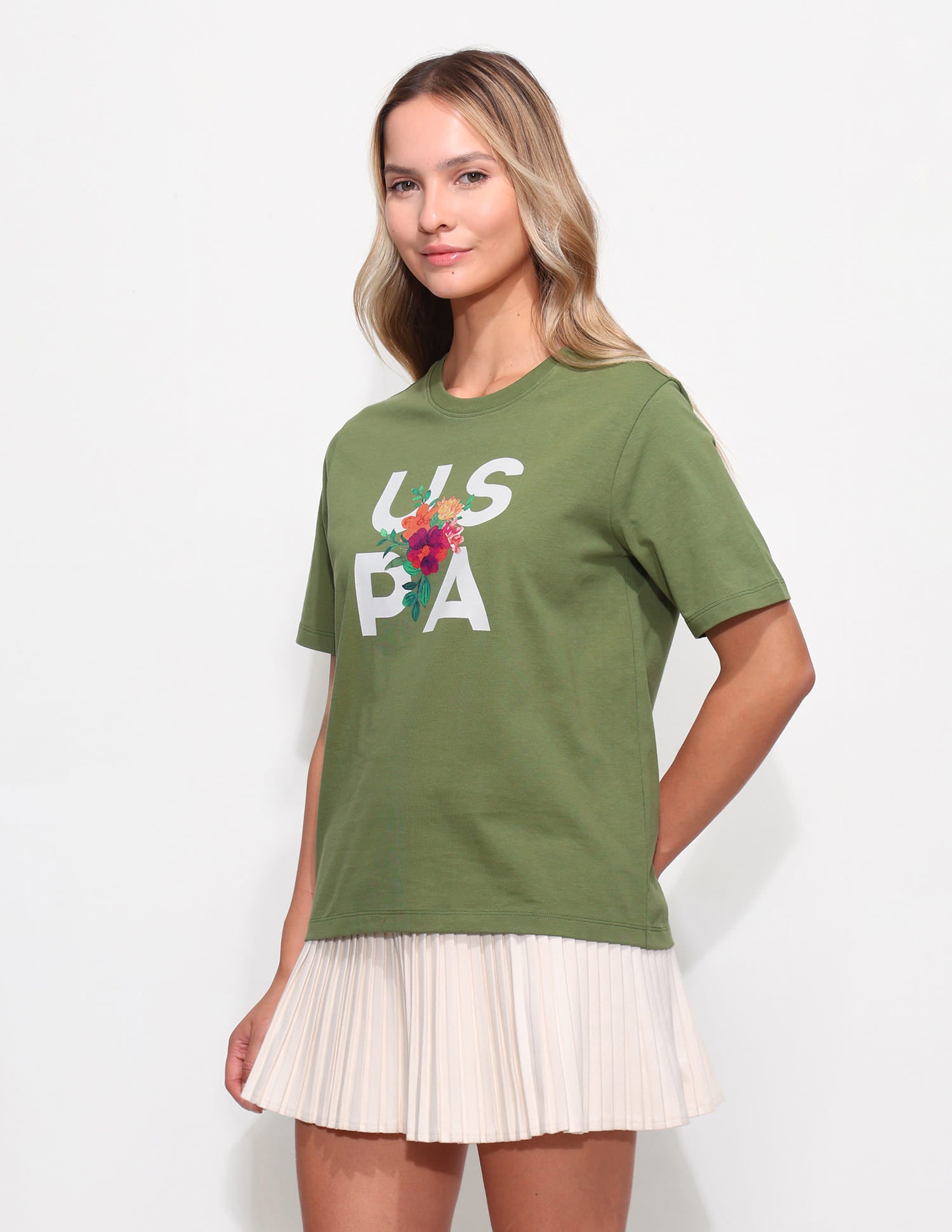 Relaxed Fit Brand Printed T-Shirt Green - U.S. Polo Assn. India | Large