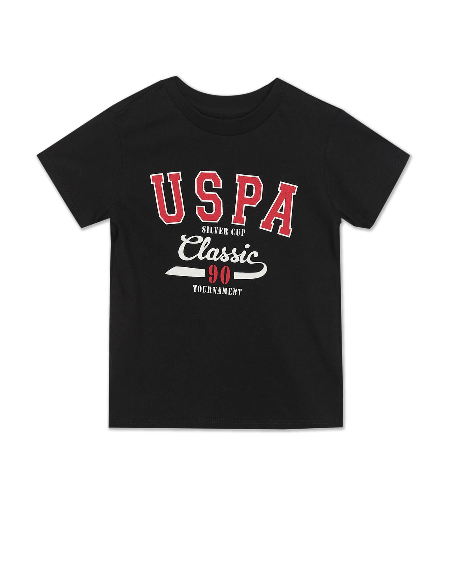 Boys Assorted Cotton Brand Print T-Shirt - Pack Of 2 Red and Black - U.S. POLO ASSN. | Large