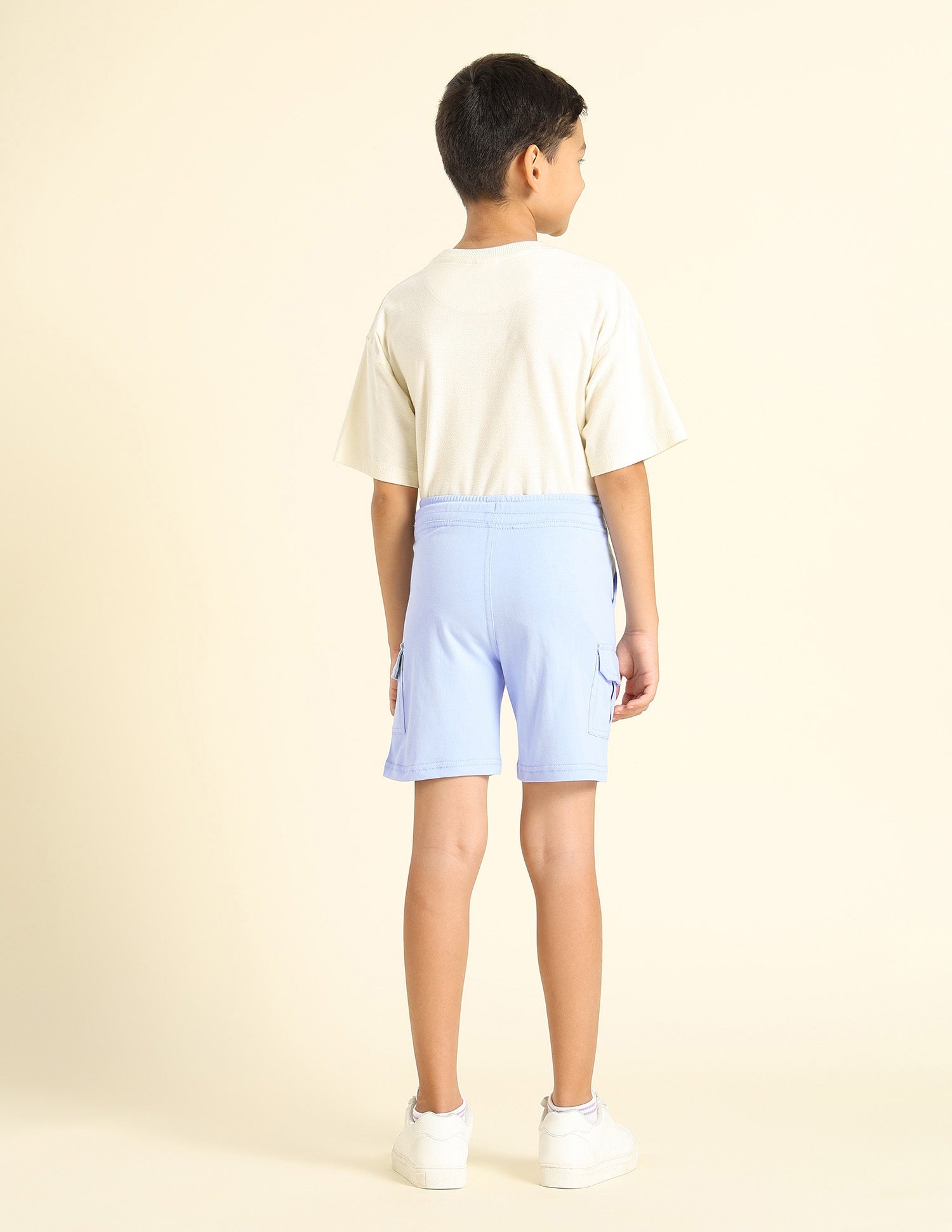 Boys Solid Regular Fit Shorts Light Blue - U.S. POLO ASSN. | Large