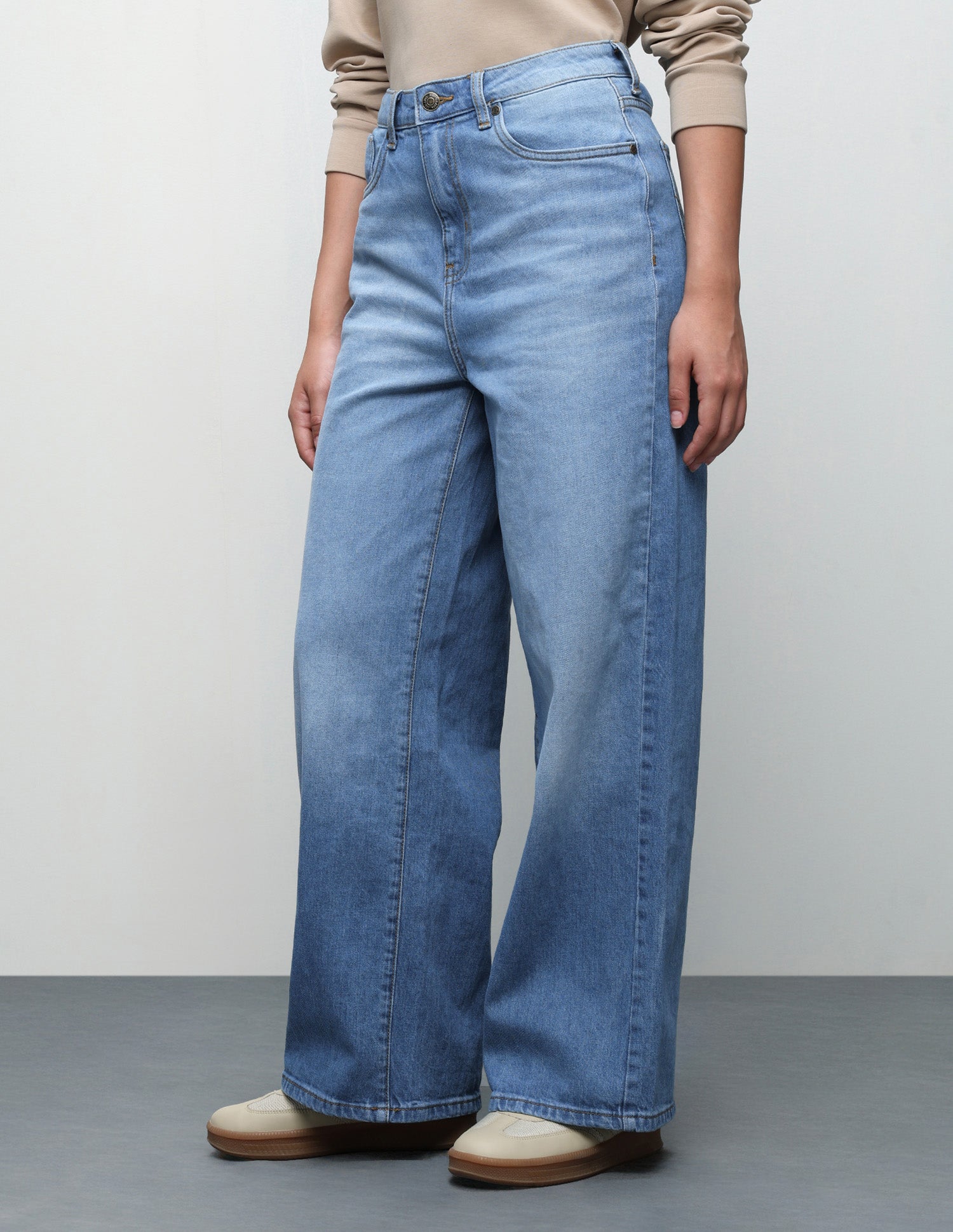 Wide Leg Fit Blue Jeans Blue - U.S. Polo Assn. India | Large