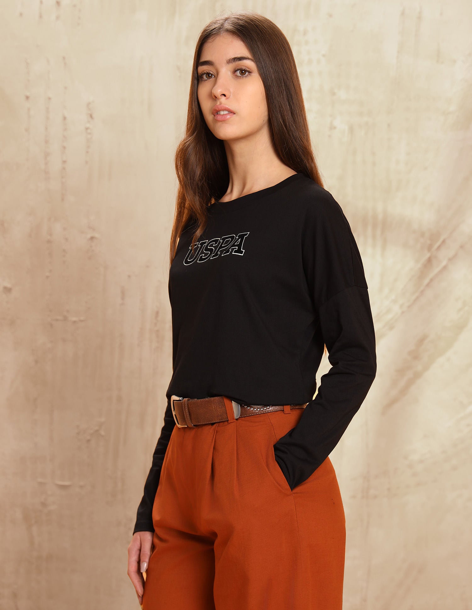 Solid Regular Fit T-Shirt Black - U.S. POLO ASSN. | Large