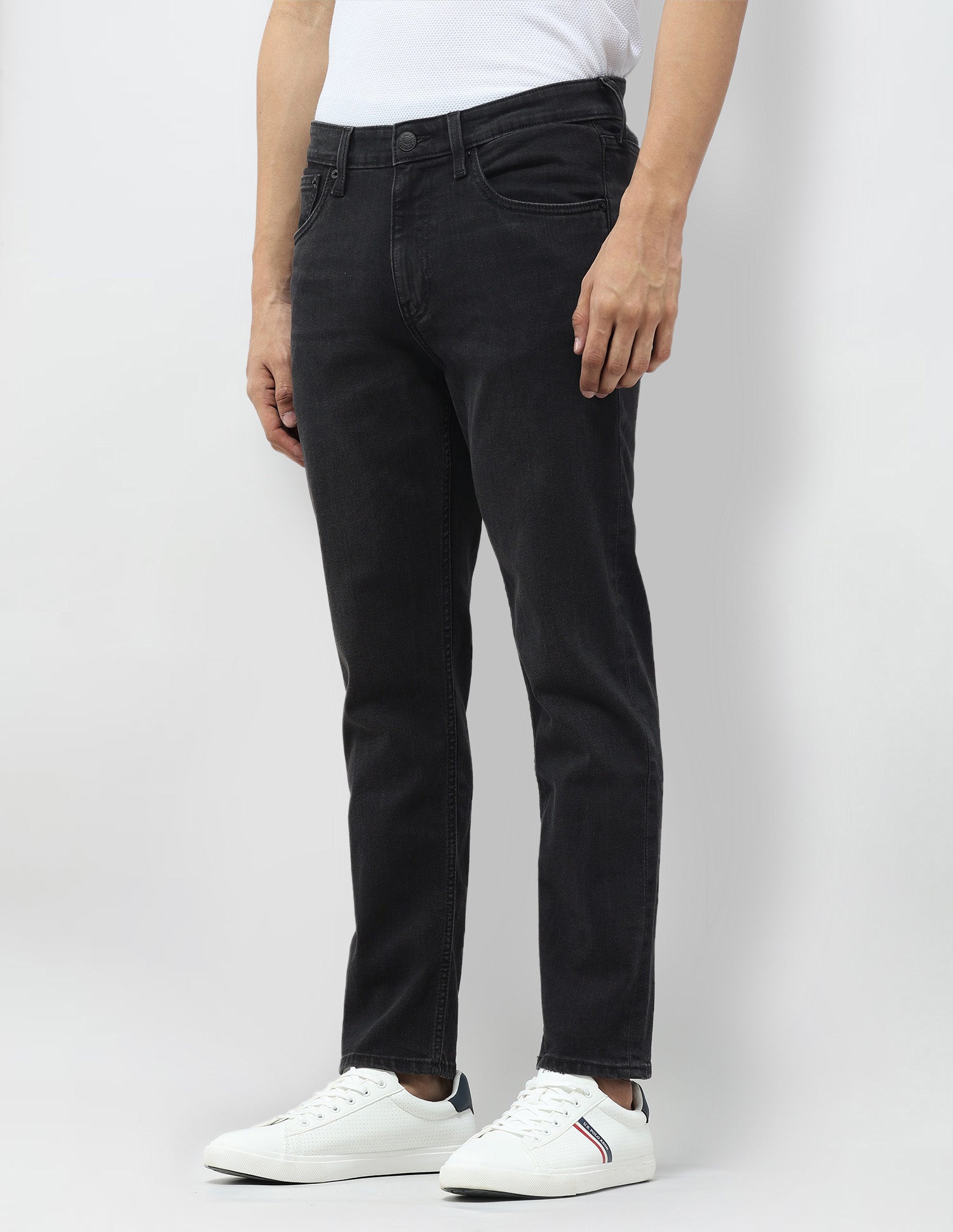 Cole Comfort Cropped Fit Black Jeans Black - U.S. POLO ASSN. | Large