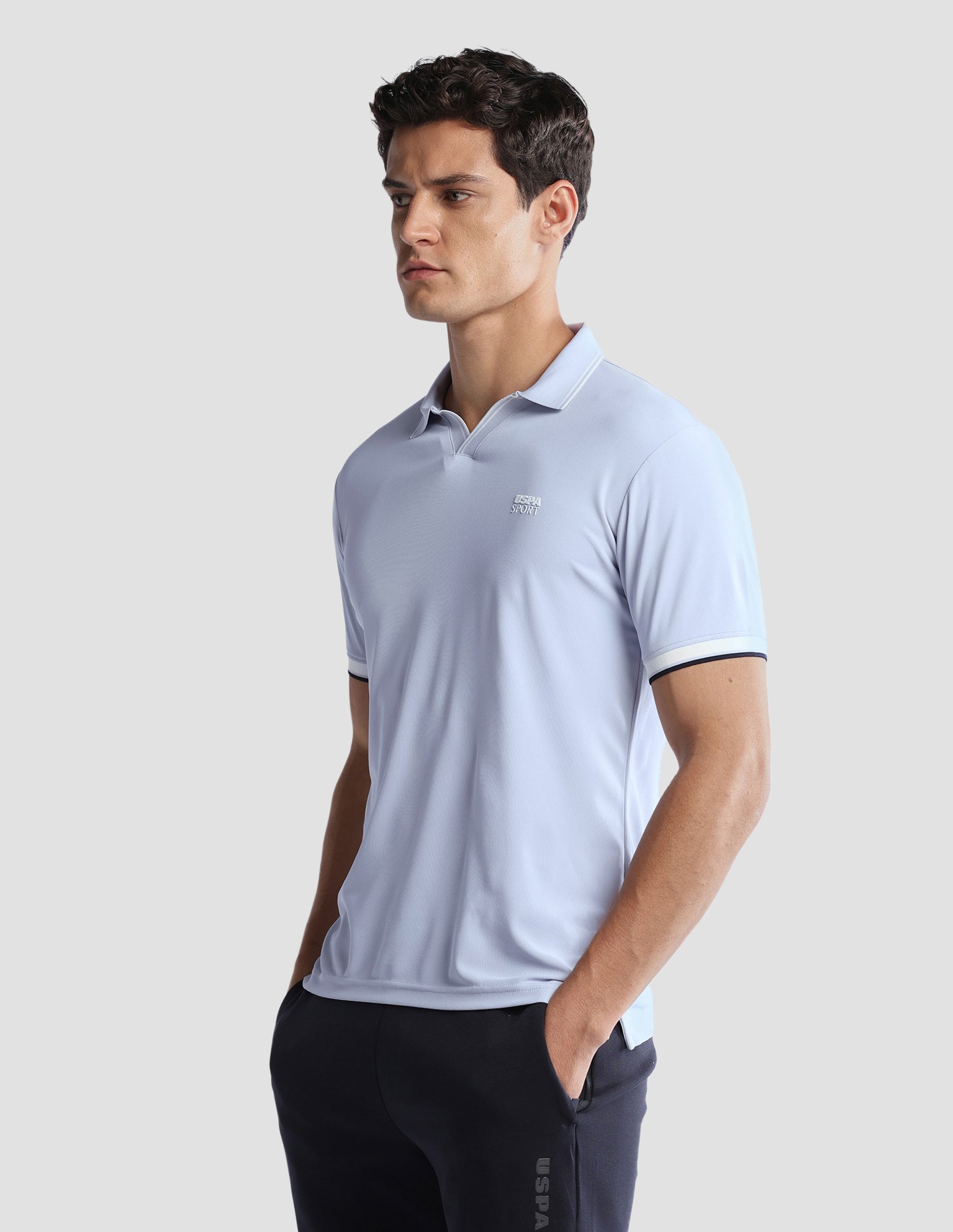 Solid Regular Fit Active Polo Shirt Purple - U.S. Polo Assn. India | Large