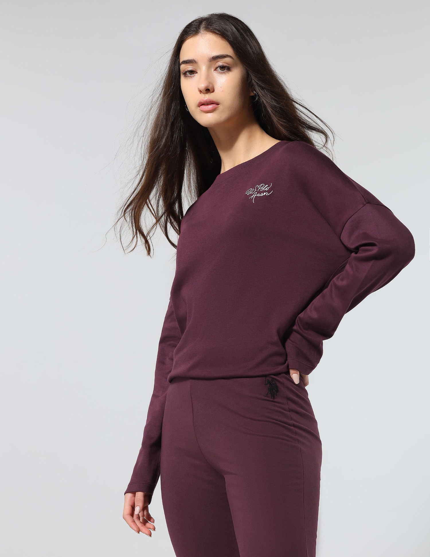 Boat Neck Relaxed Fit Lounge T-Shirt Maroon - U.S. POLO ASSN. | Large