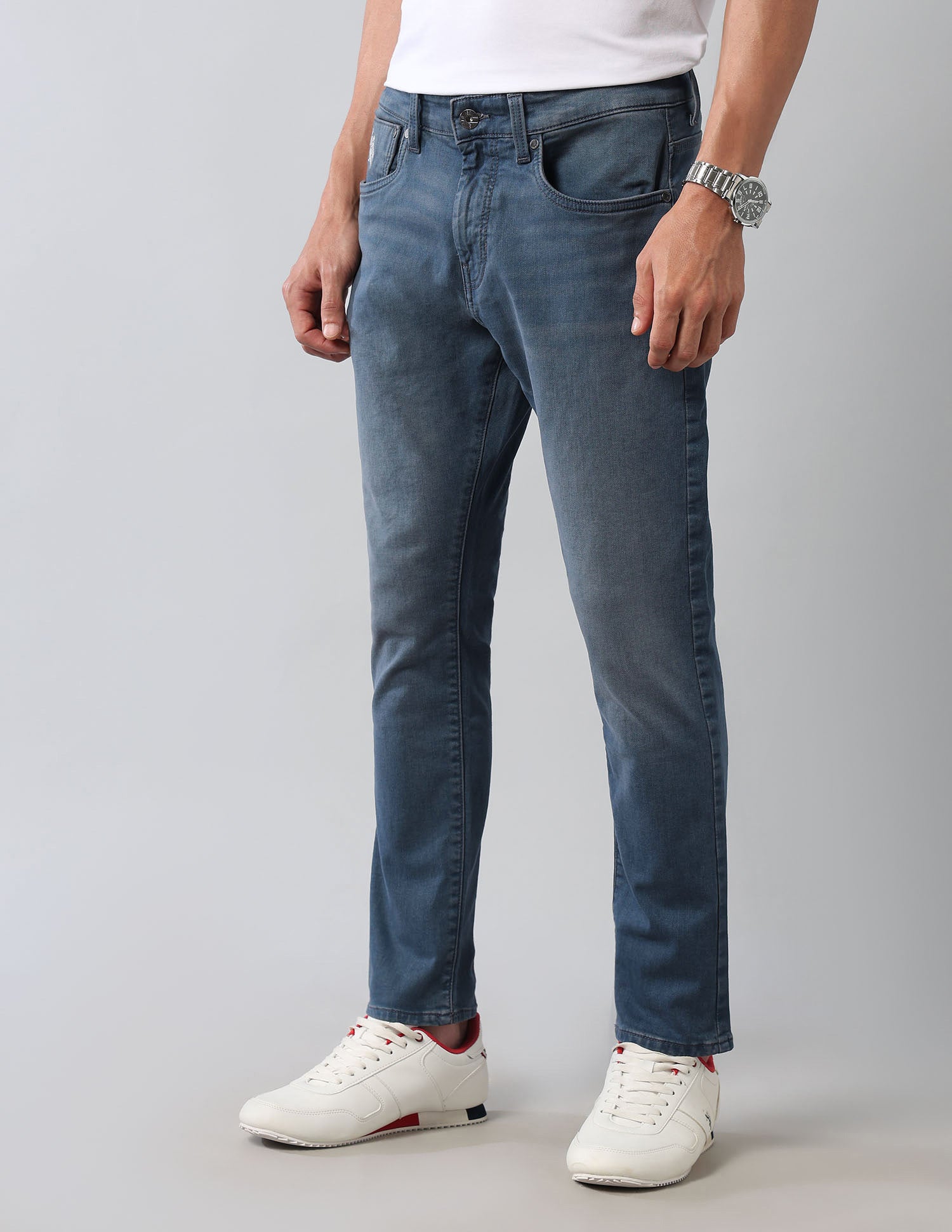 Henry Tapered Fit Blue Super Stretch Jeans Dark Wash - U.S. Polo Assn. India | Large