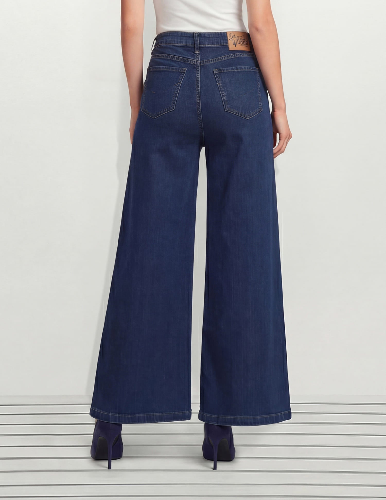 High Rise Ultra Wide Leg Fit Jeans Blue - U.S. Polo Assn. India | Large