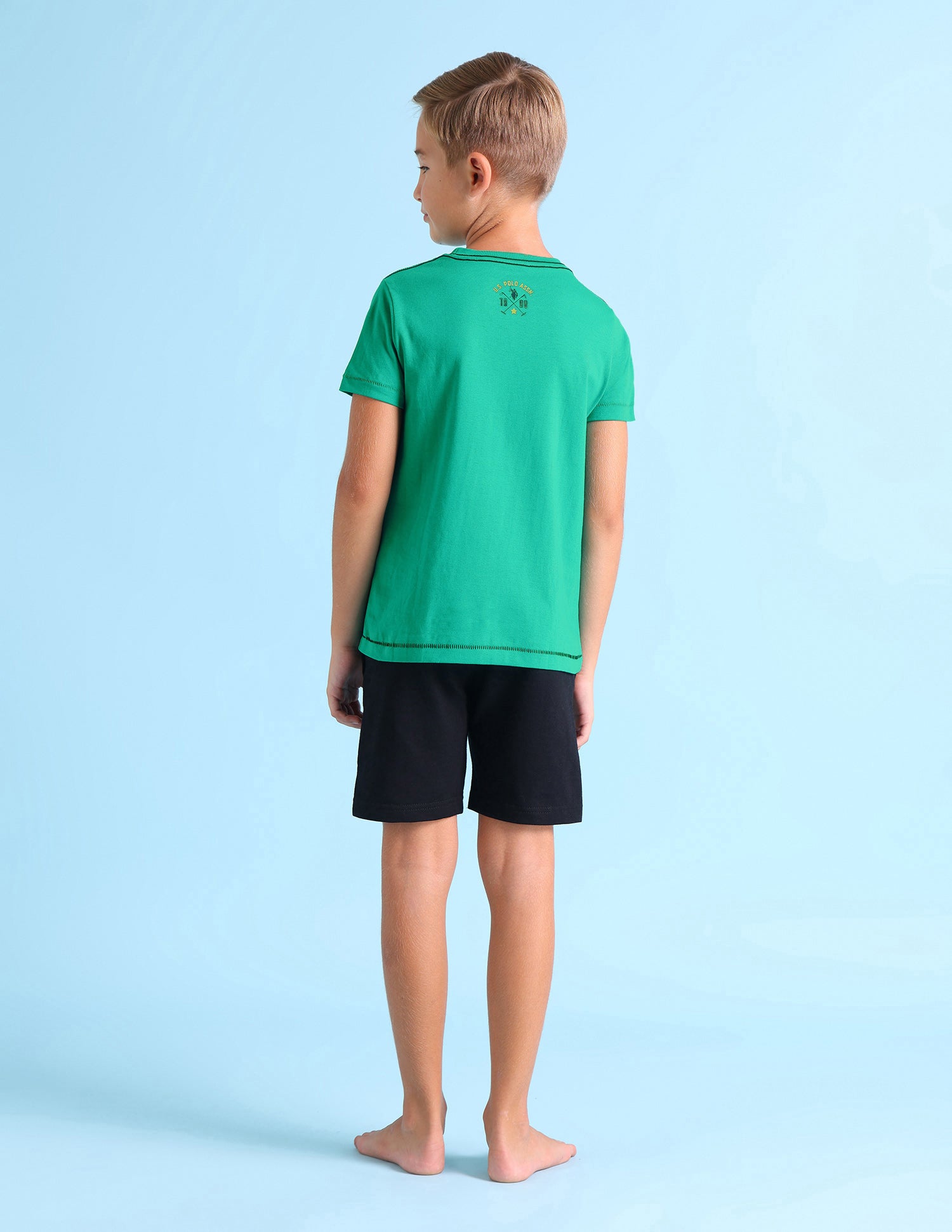 Ribbed Neck Cotton IKEA Lounge T-Shirt - Pack Of 1 Teal - U.S. POLO ASSN. | Large