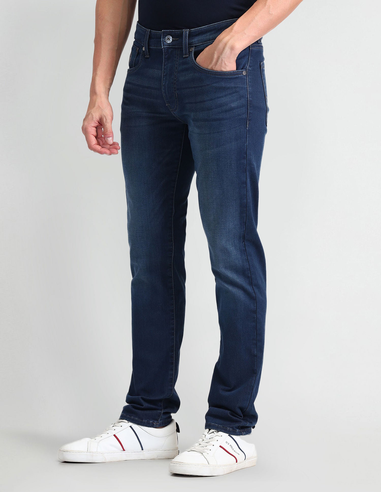 Regallo Skinny Fit Blue Jeans Blue - U.S. Polo Assn. India | Large