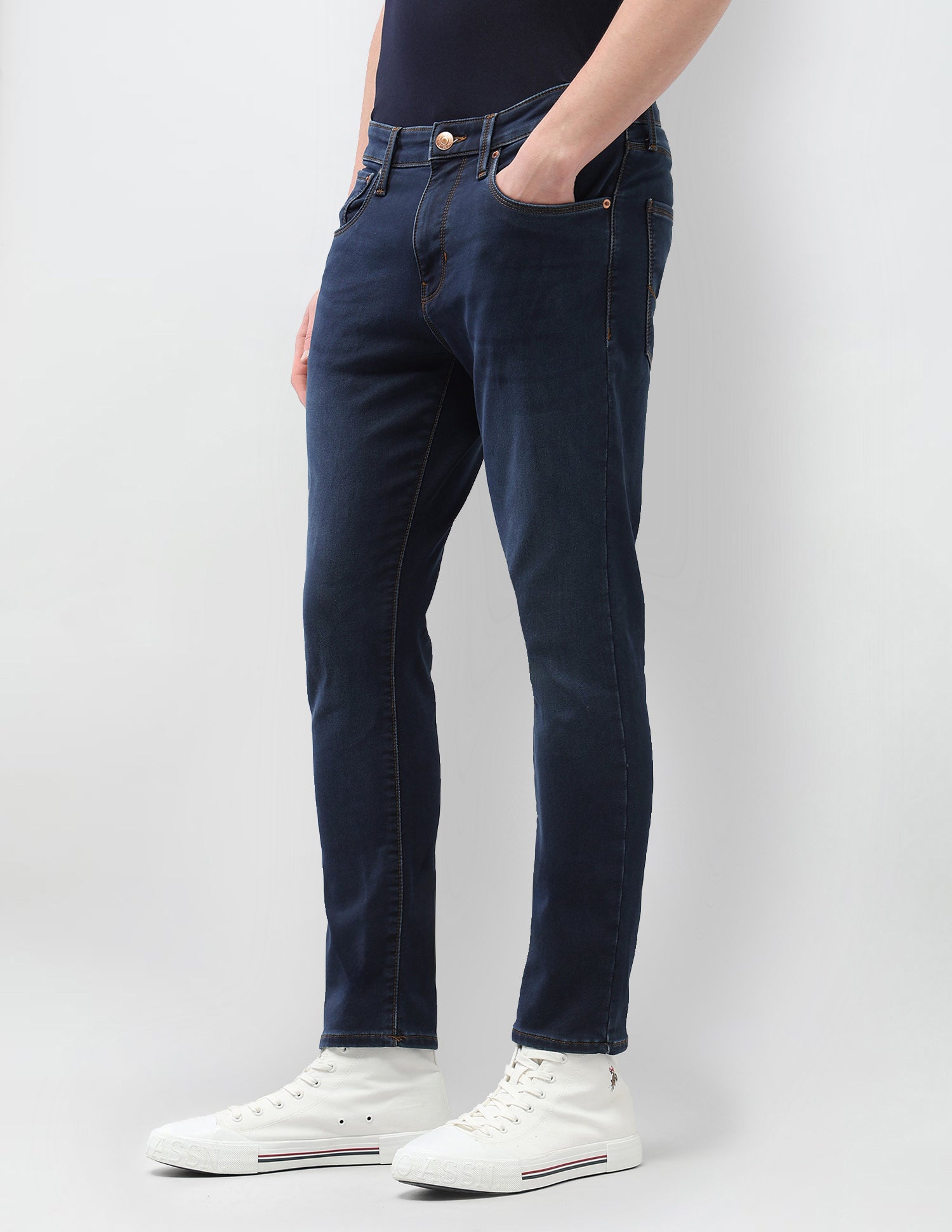 Henry Tapered Fit Blue Jeans Dark Blue - U.S. Polo Assn. India | Large