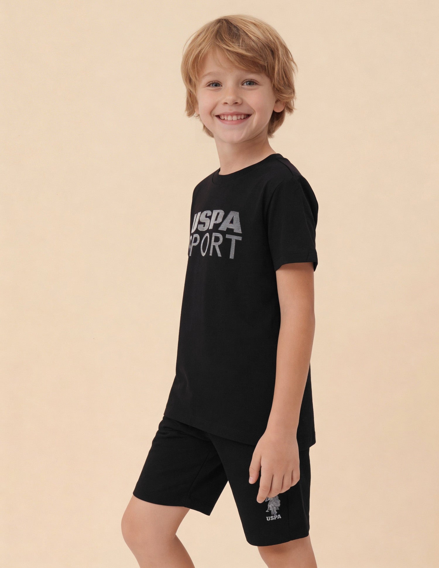 Brand Embellished Regular Fit T-Shirt Black - U.S. Polo Assn. India | Large
