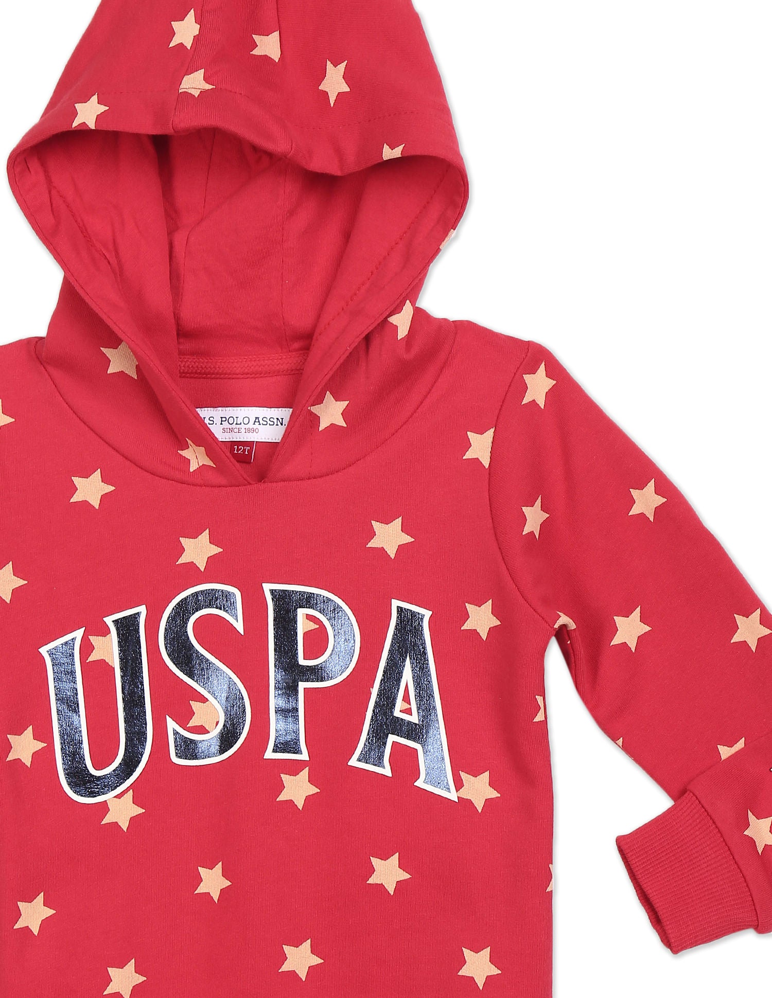 Long Sleeve Striped Hooded Sweater Red - U.S. POLO ASSN. | Large