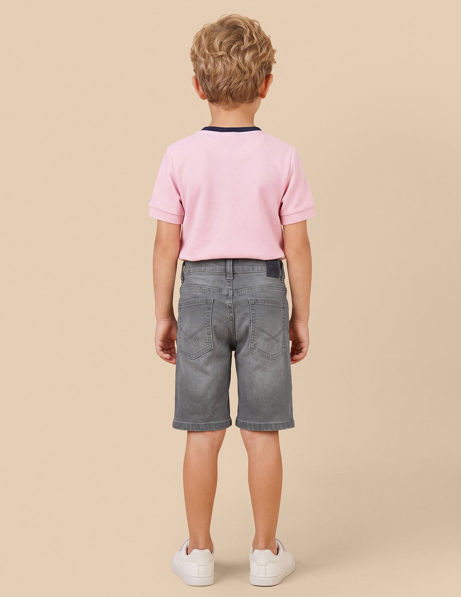 Mid Rise Regular Fit Denim Shorts Grey - U.S. Polo Assn. India | Large
