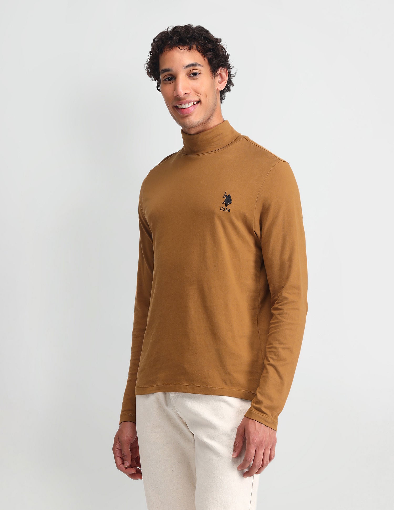 Outdoor Muscle Fit Solid T-Shirt Rust - U.S. POLO ASSN. | Large