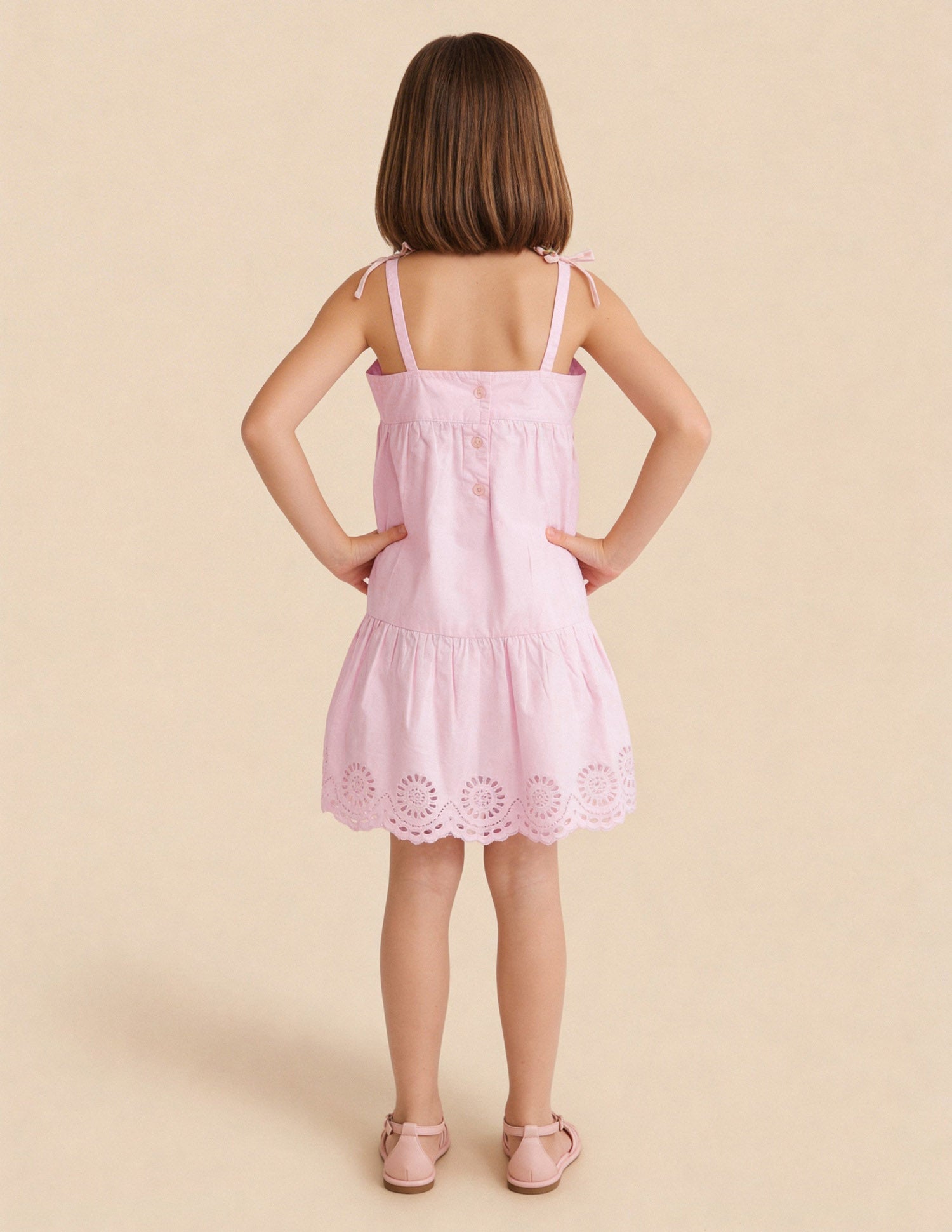 Cut Work Embroidered Dress Pink - U.S. Polo Assn. India | Large