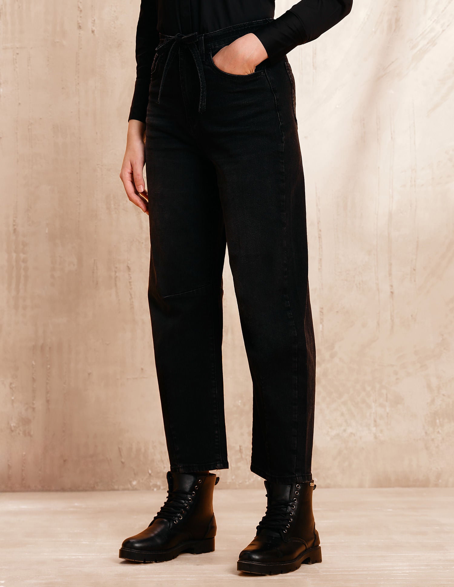 High Rise Barrel Fit Jeans Grey - U.S. POLO ASSN. | Large