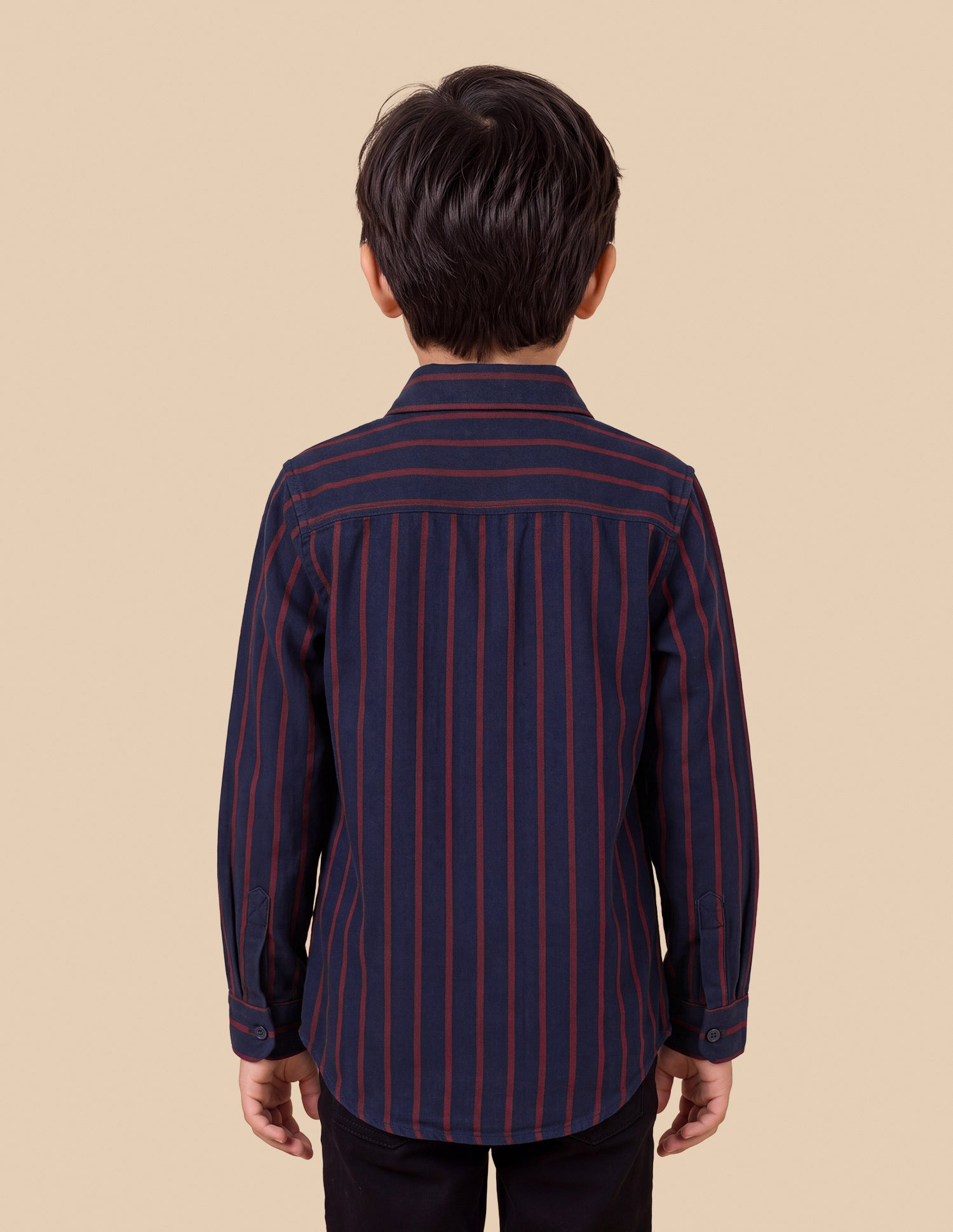 Vertical Striped Twill Shirt Red - U.S. Polo Assn. India | Large