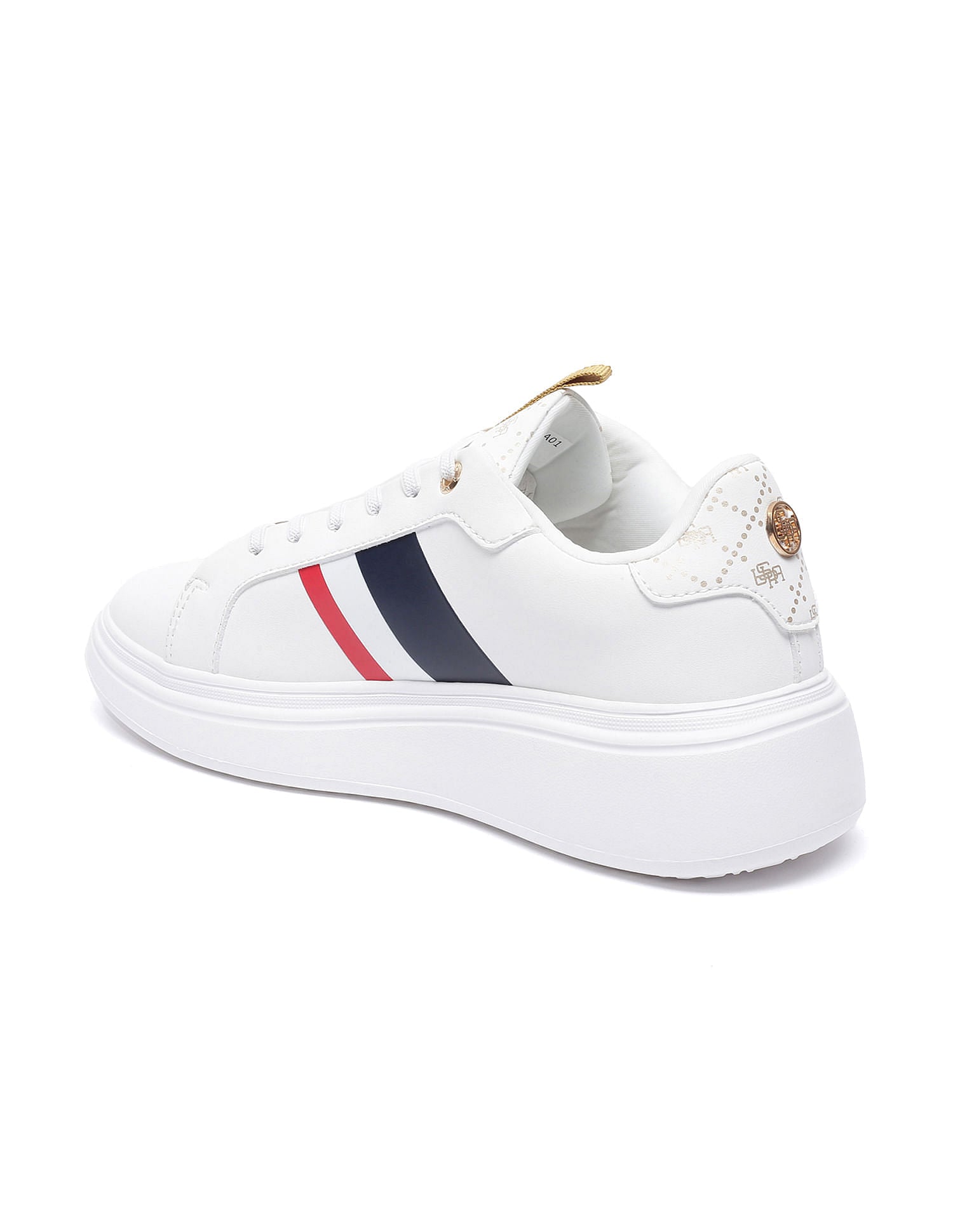 Women Striped Clara 3.0 Sneakers Off White - U.S. POLO ASSN. | Large