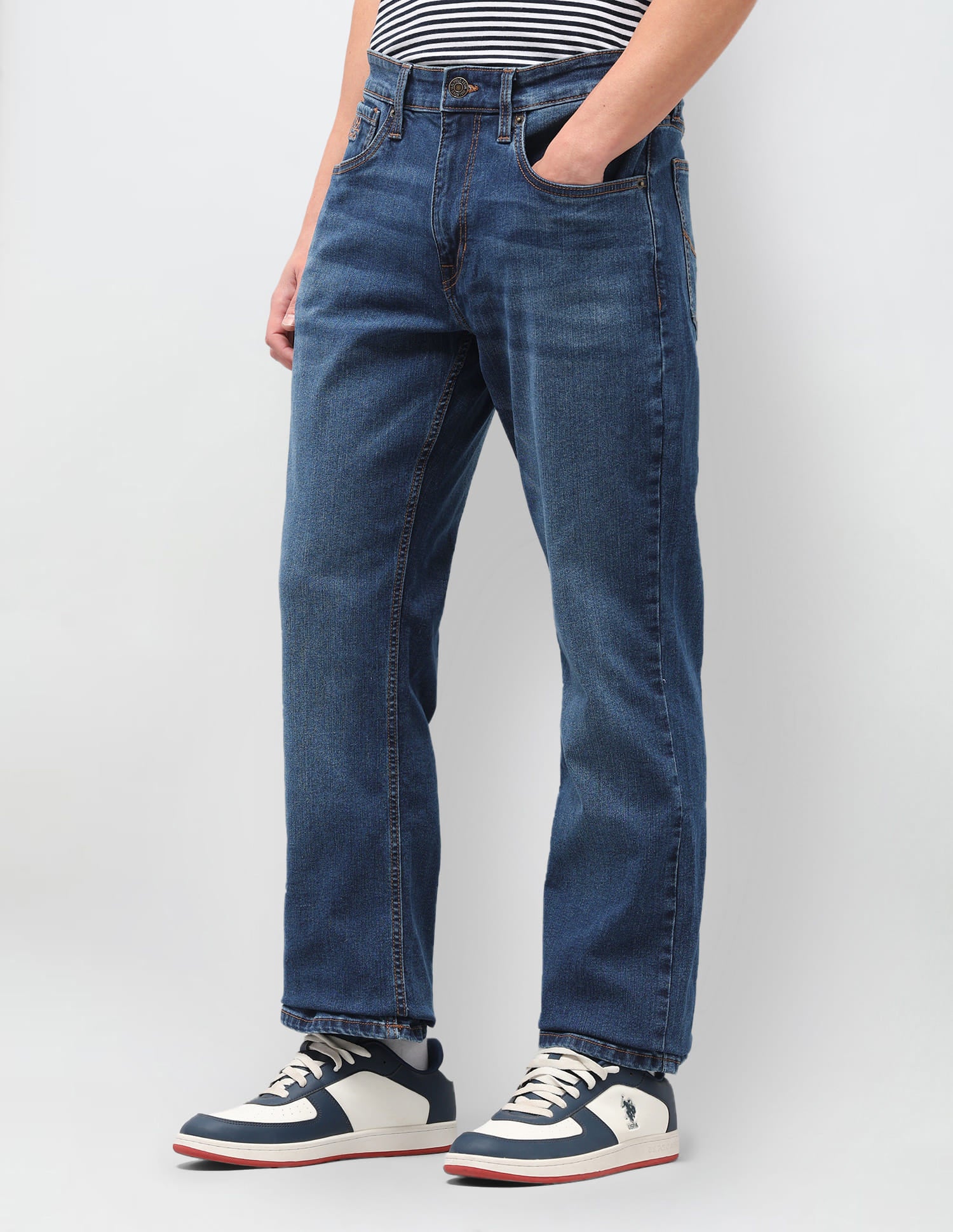 Solid Bootcut Jeans Blue - U.S. Polo Assn. India | Large