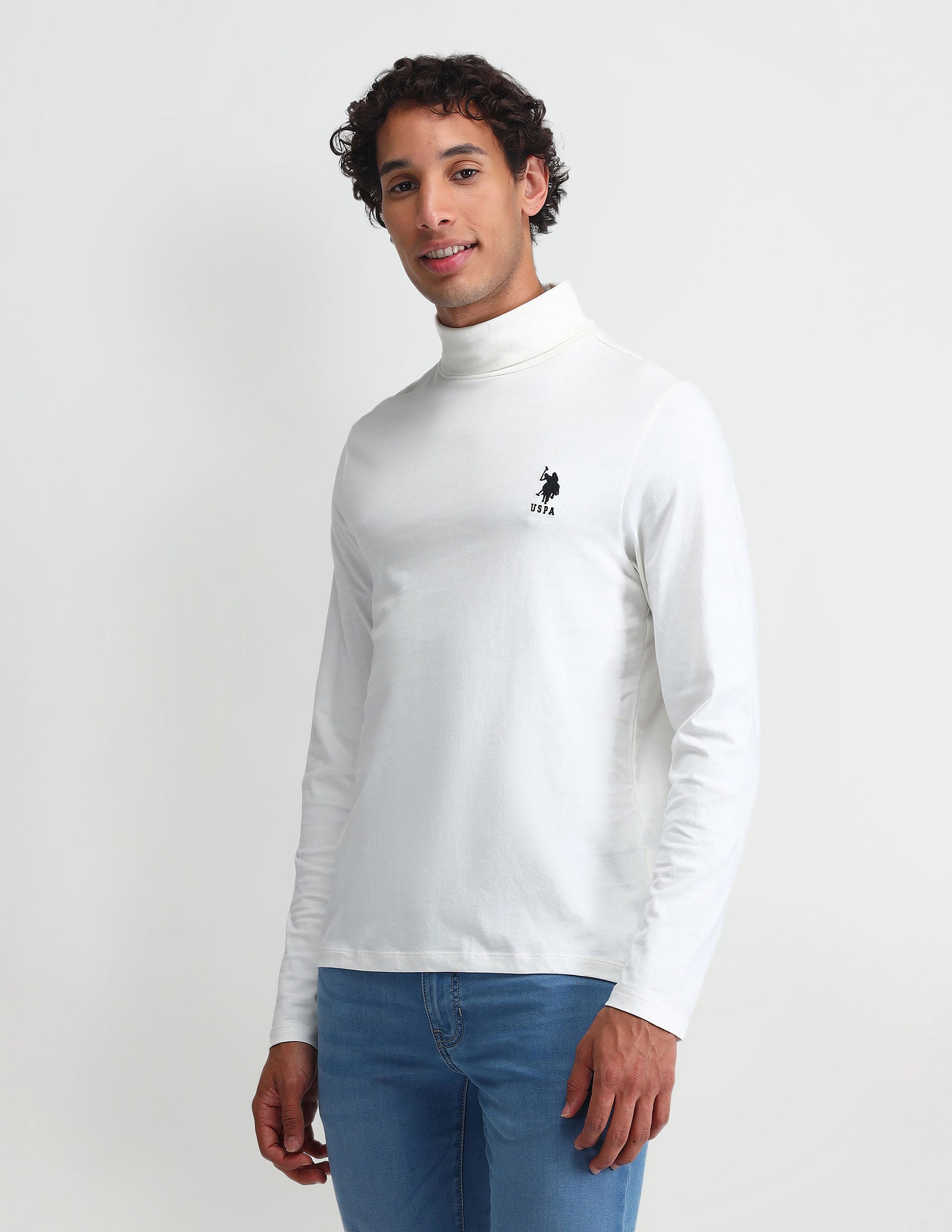 Outdoor Muscle Fit Solid T-Shirt Ivory - U.S. POLO ASSN. | Large