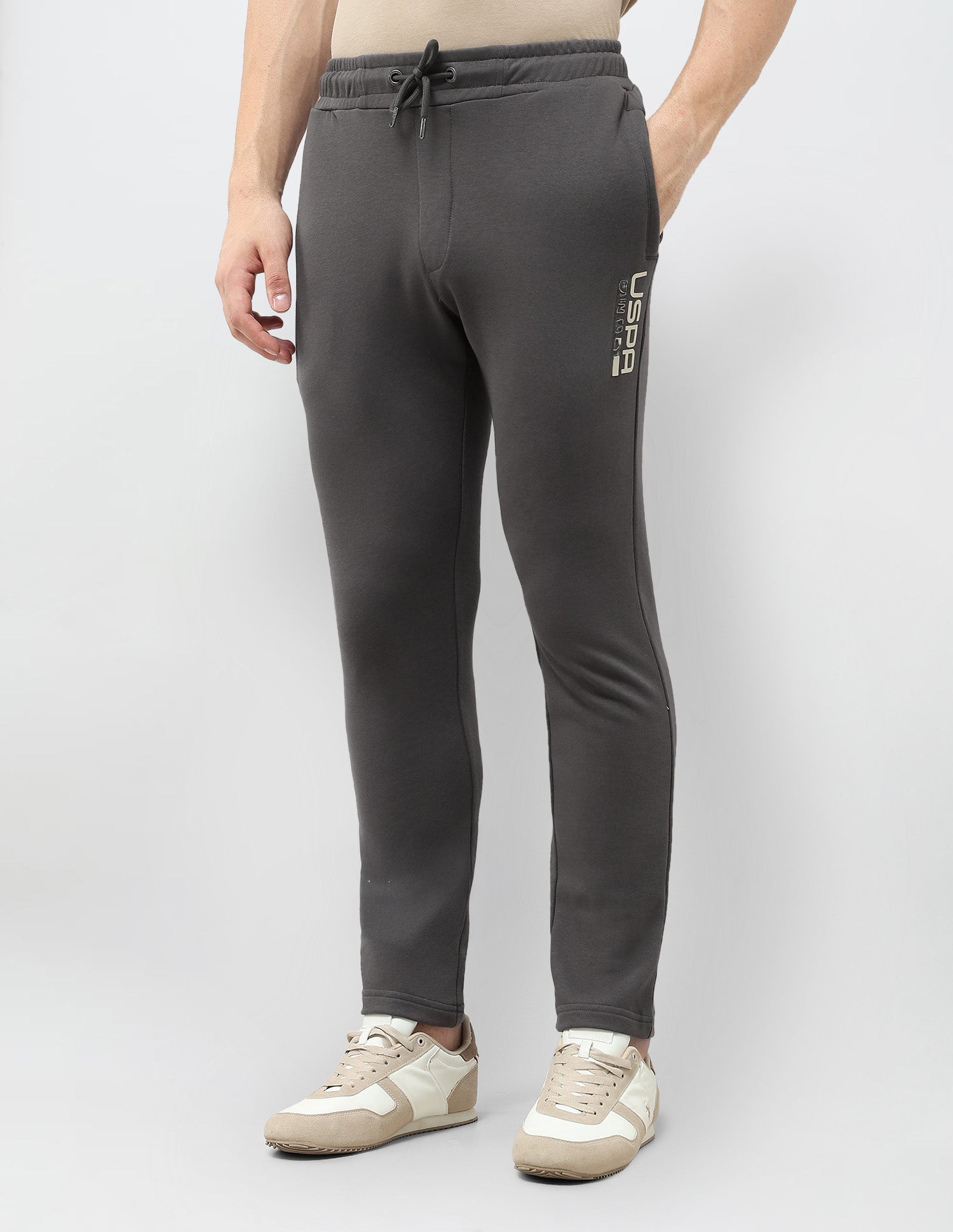 Heathered Regular Fit Track Pants Dark Grey - U.S. POLO ASSN. | Large